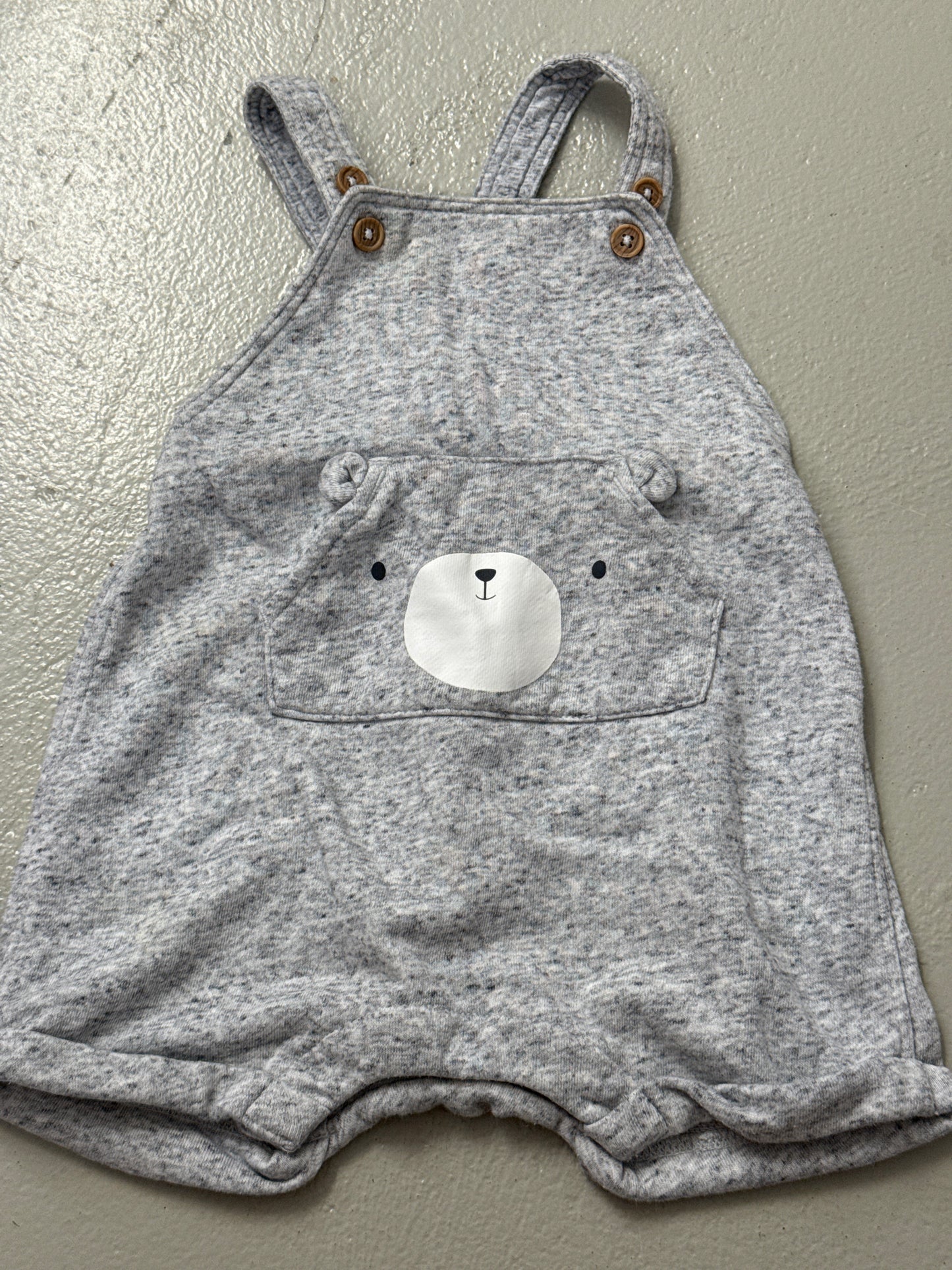 Short fabric dungarees - size 74