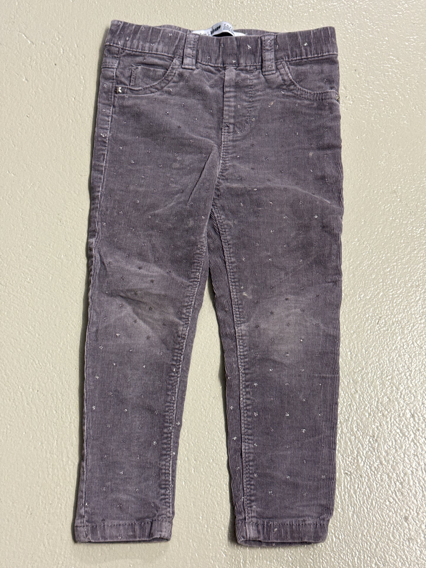 Hose Cord grau Sterne - Gr. 98