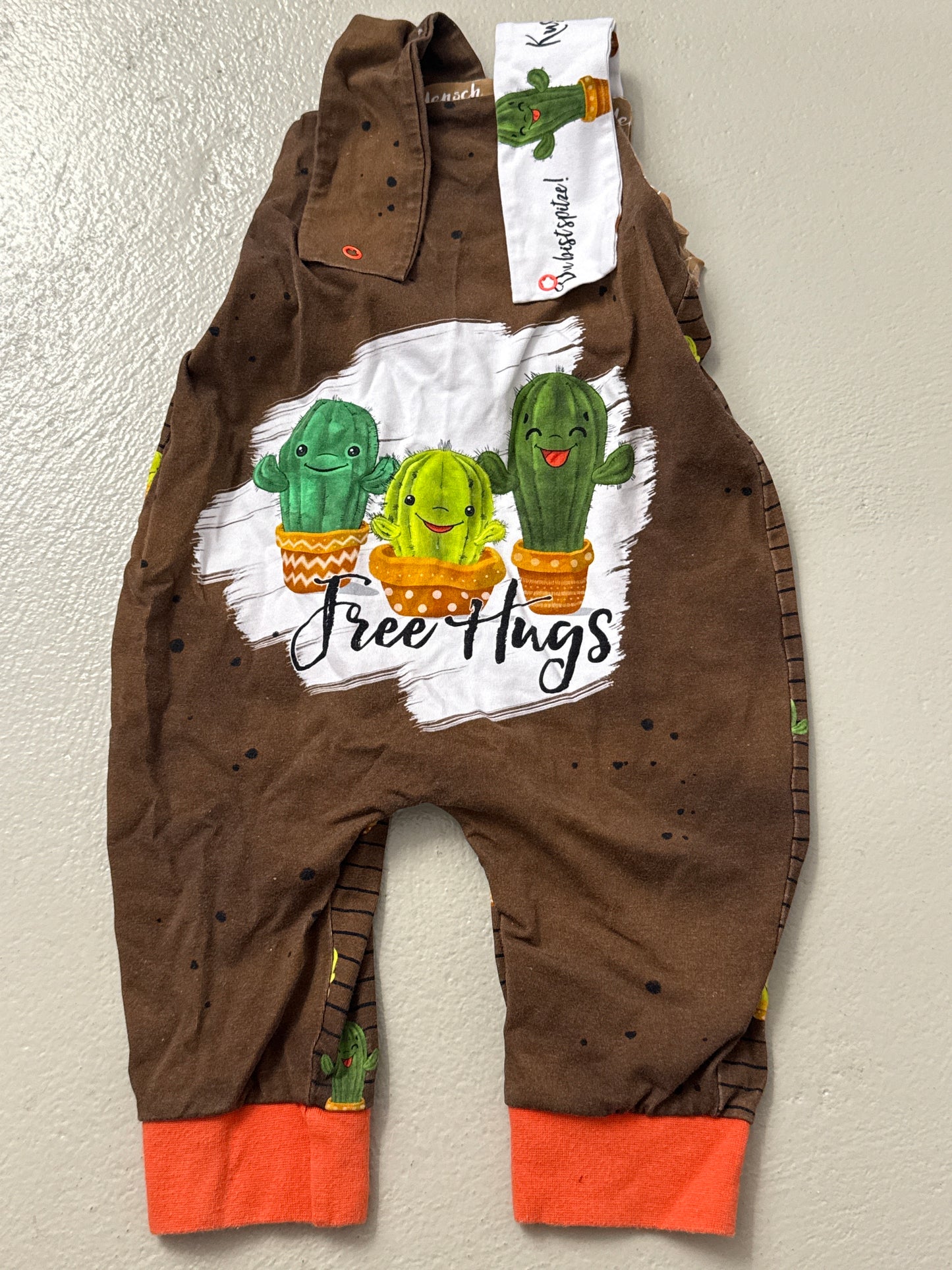 Dungarees fabric free hugs - size 80