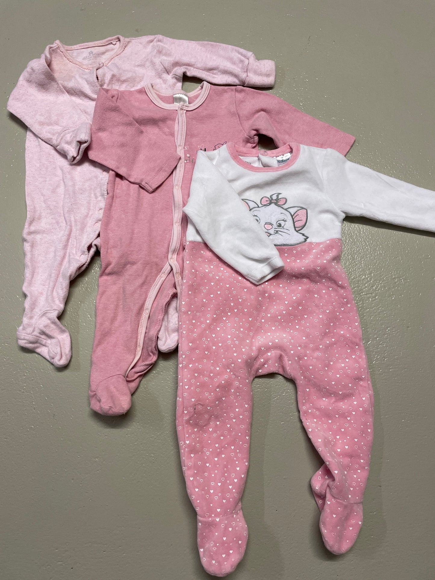 3er Bundle - Strampler Katze & Hase - Gr. 74