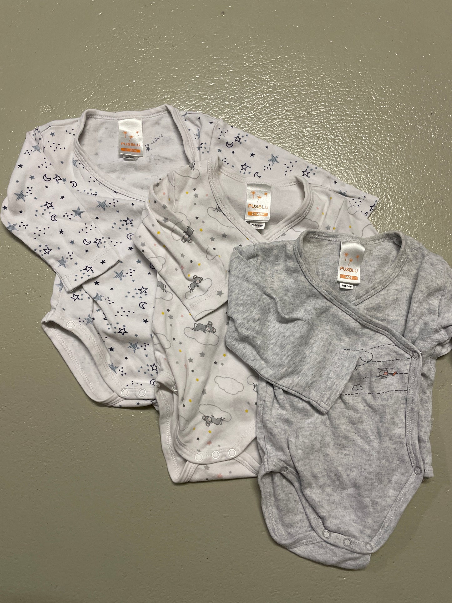 3er Bundle - Wickelbody lang - Gr. 50