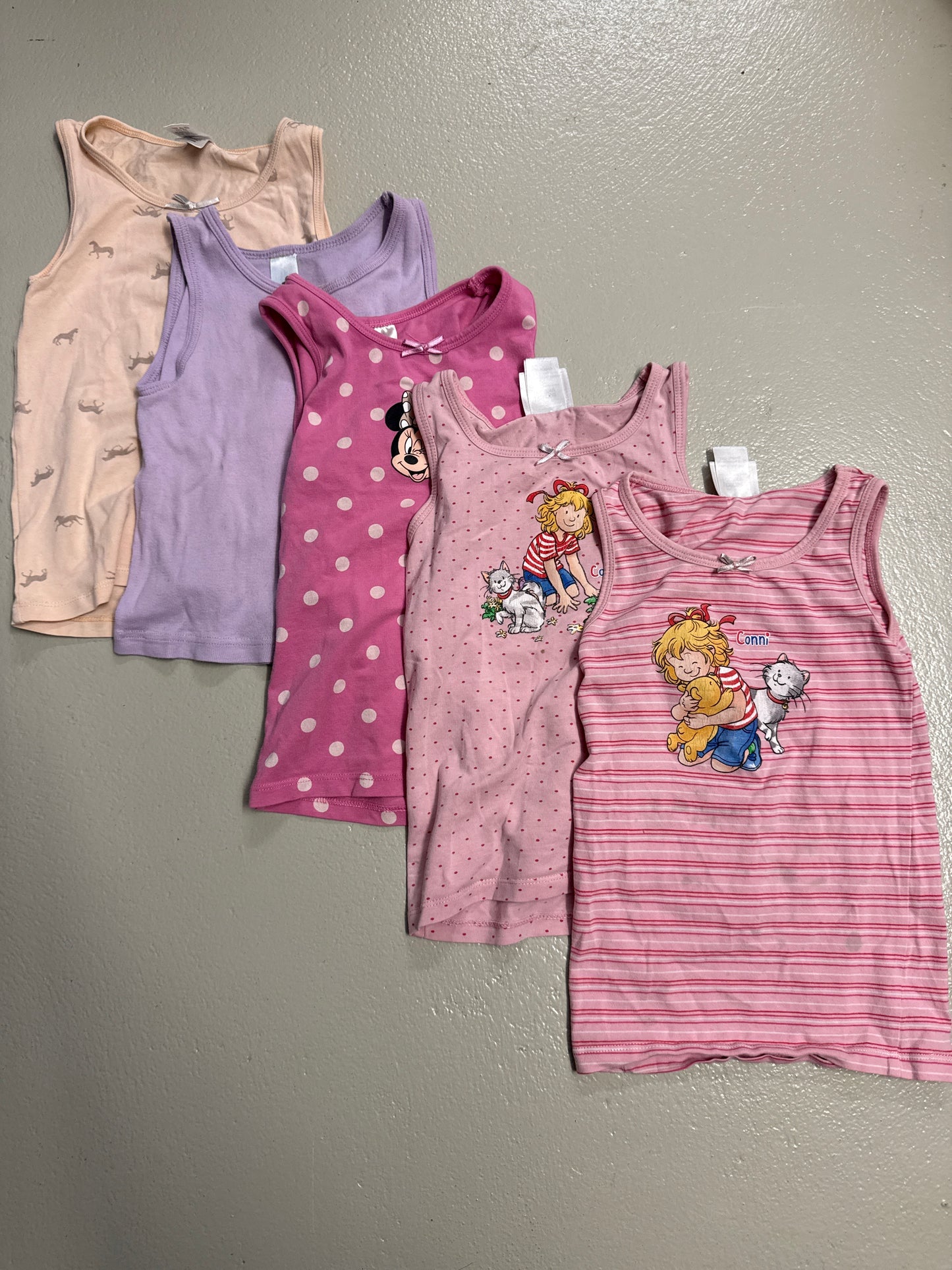 5er Bundle - Unterhemd Mädchen- Gr. 98