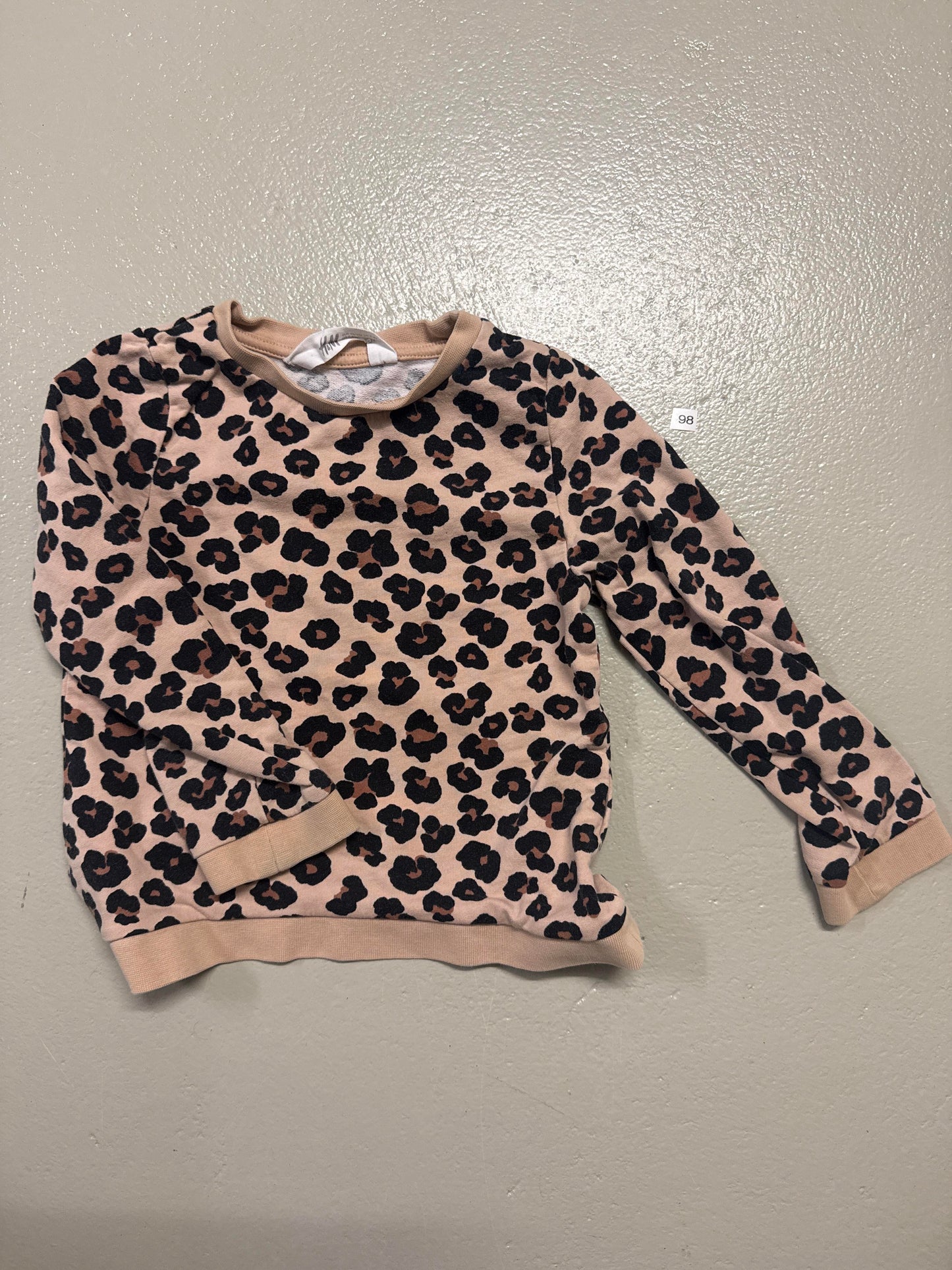 Sweatshirt mit Leopardenmuster - Gr. 98