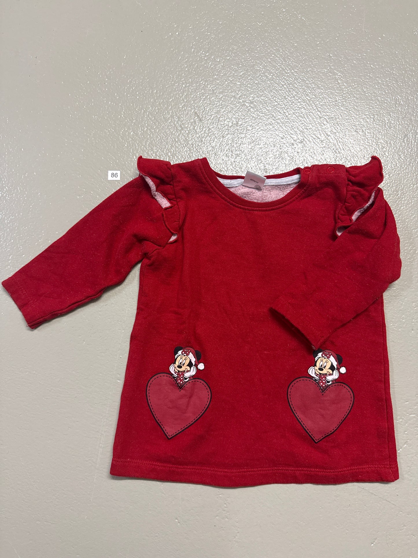 Langarmshirt mit Herz-Motiv - Gr. 86