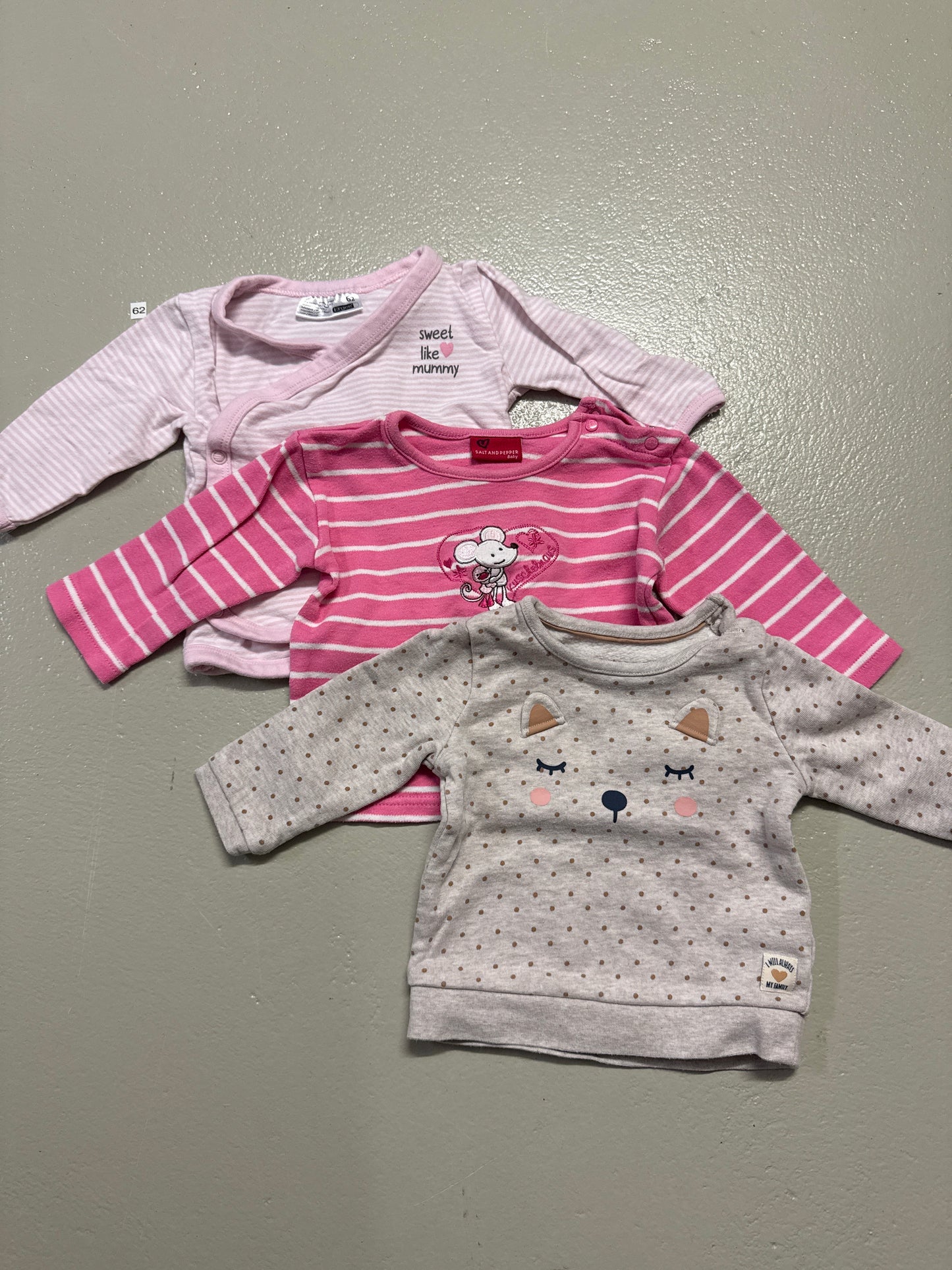 3er Bundle Langarmshirts - Gr. 62