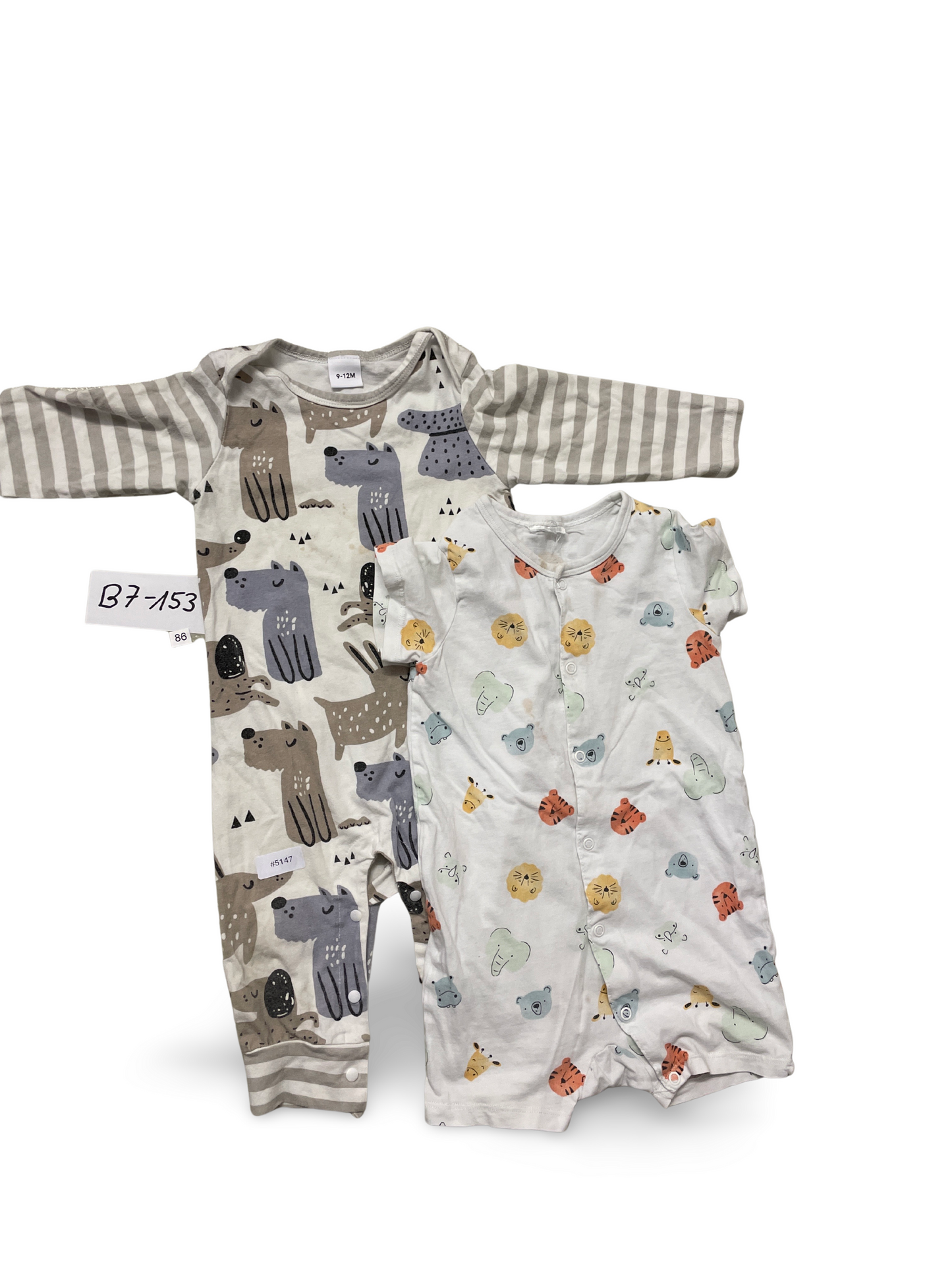 2er Bundle Strampler mit Tiermotiven - Gr. 86