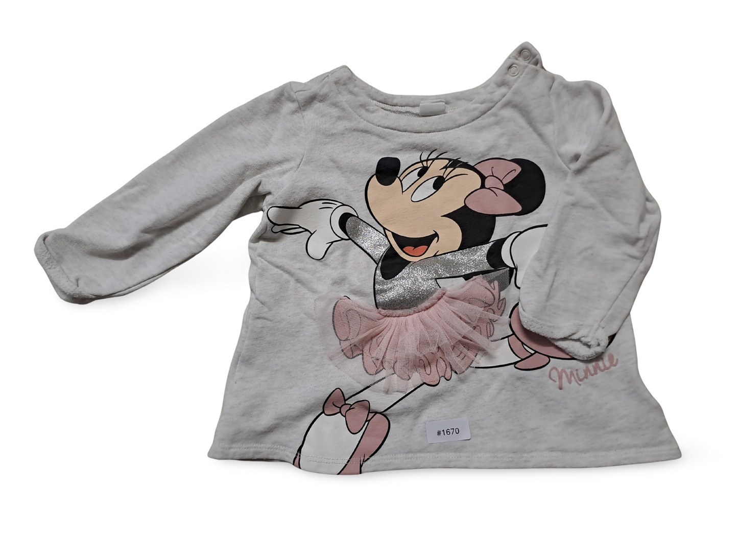 Langarmshirt Minnie mit Tüllrock - Gr. 92