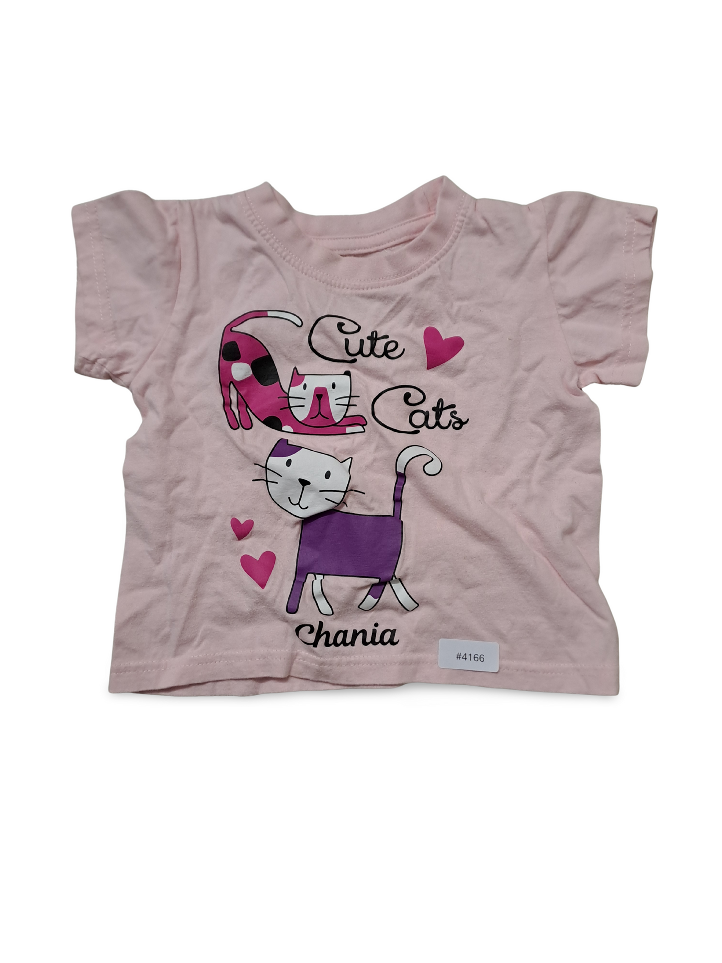 T-Shirt mit Katzenprint - Gr. 86
