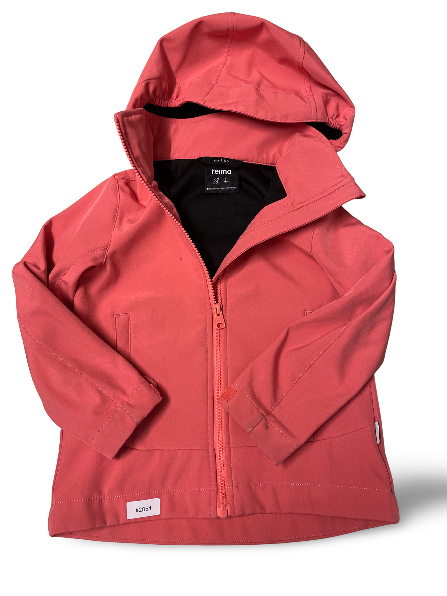 Rosa Softshelljacke mit Kapuze - Gr. 110