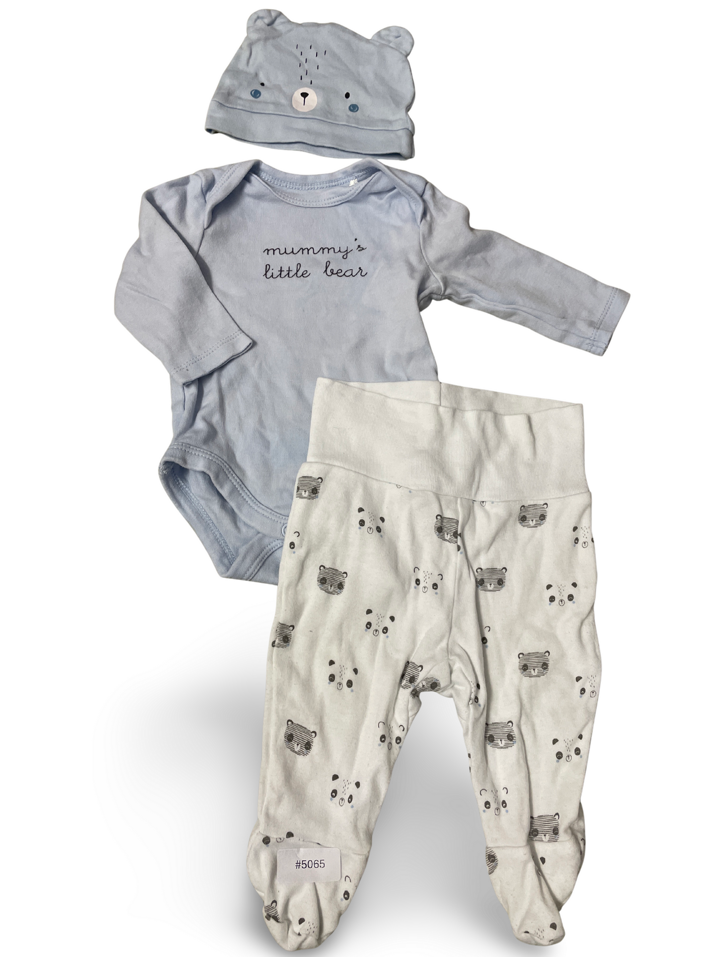 Body mit Hose mit Füssen und Mütze - Gr. 56
