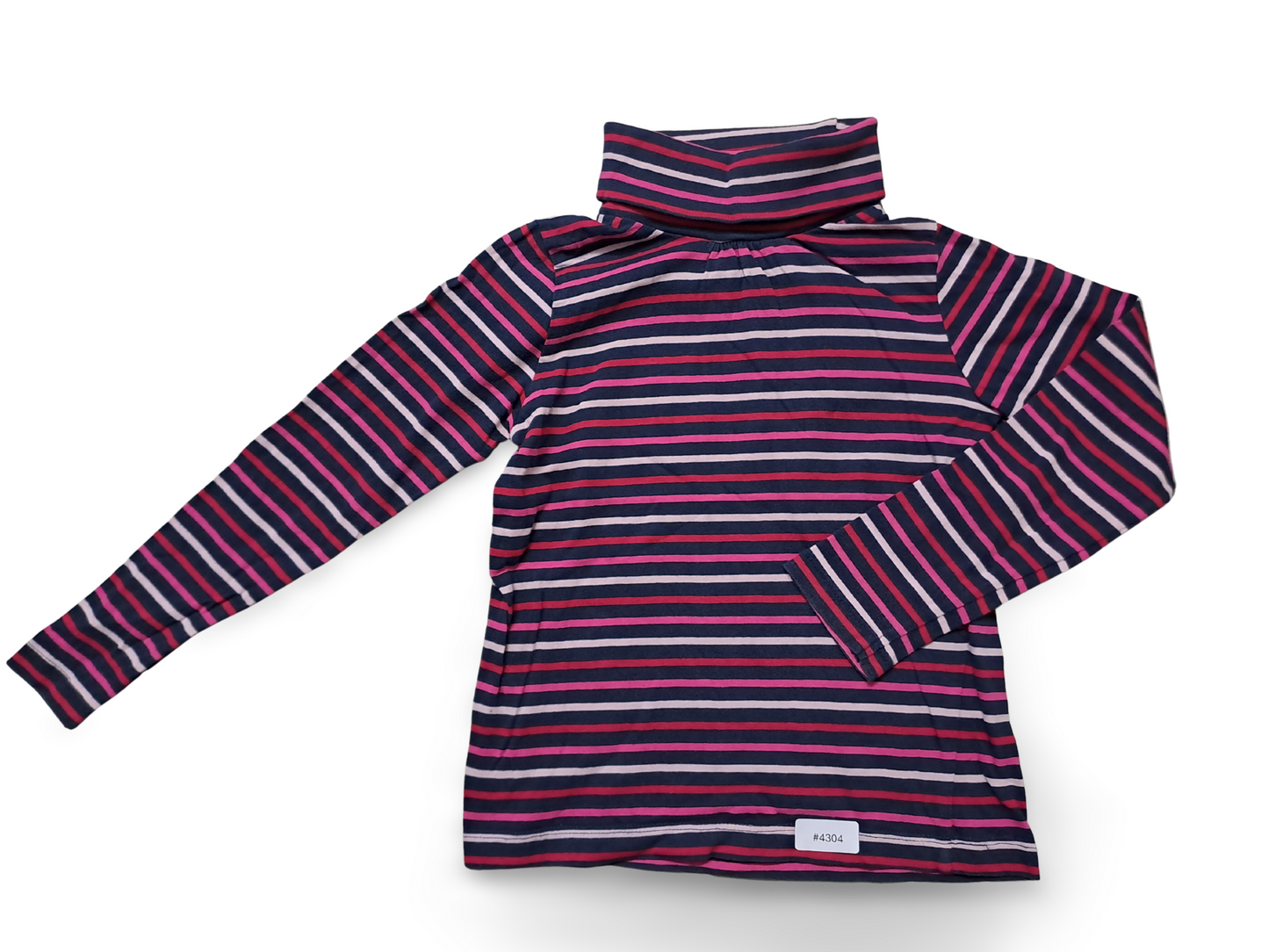 Gestreiftes Rollkragen-Langarmshirt - Gr. 110