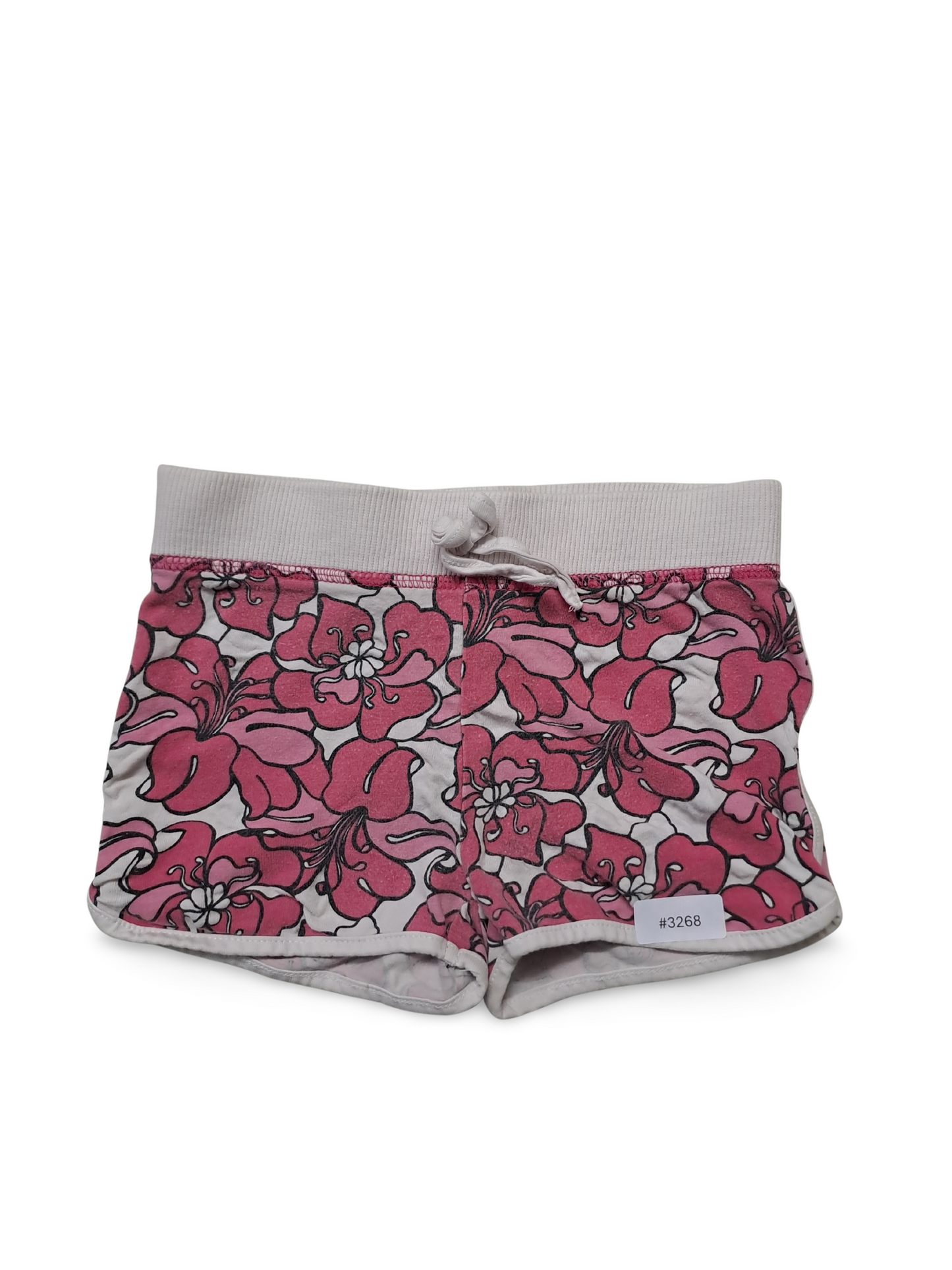 Rosa geblümte Shorts mit Kordel - Gr. 98