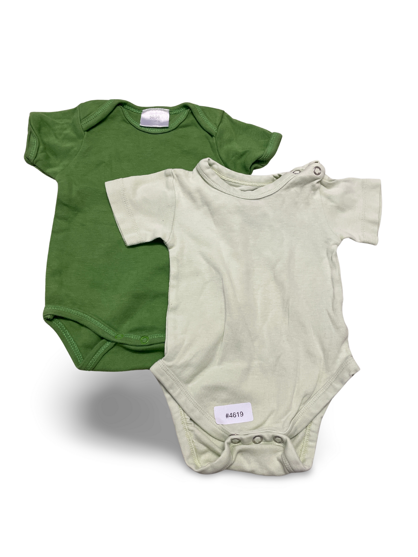 Lot de 2 bodys à manches courtes verts - Taille 50