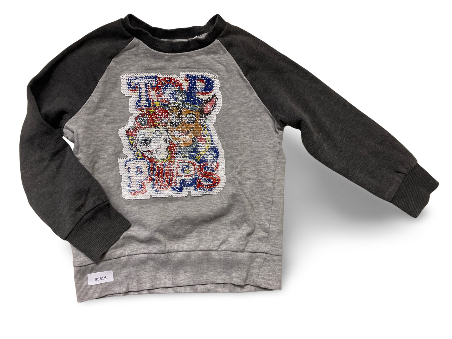 Sweatshirt with Paw Patrol sequin motif - size 122