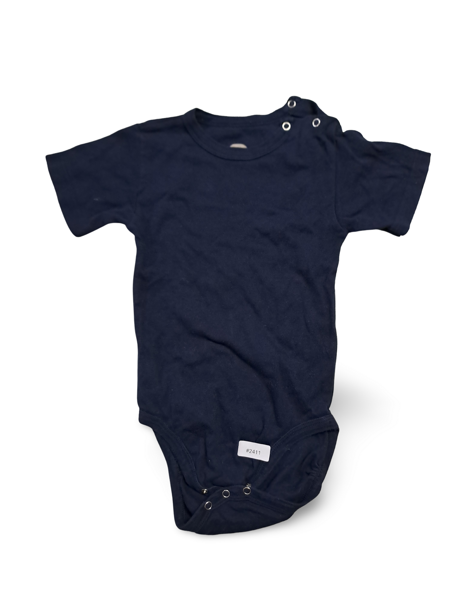 Dunkelblauer Kurzarmstrampler - Gr. 98