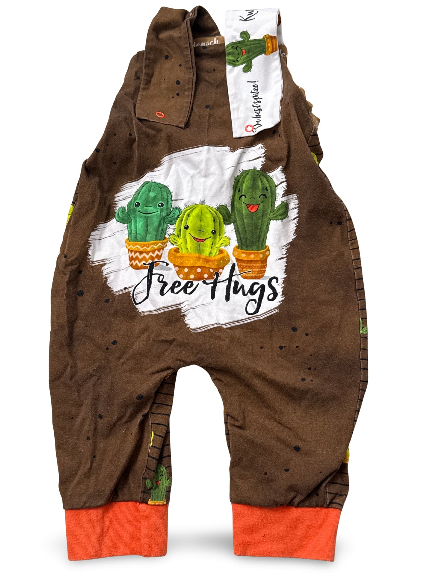 Dungarees fabric free hugs - size 80