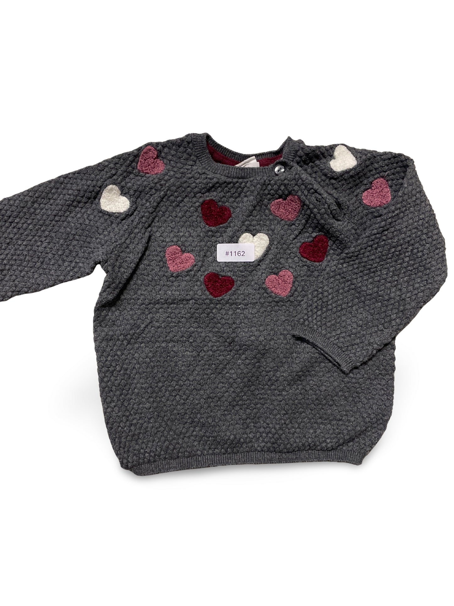 Pullover mit Herzen - Gr. 74