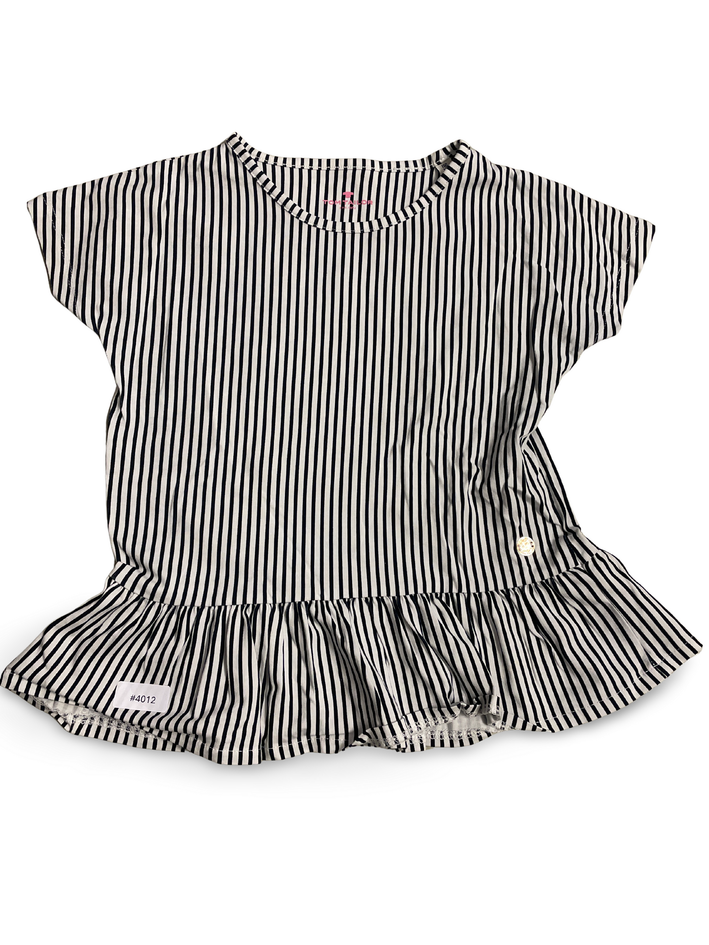 Gestreiftes Rüschen-T-Shirt - Gr. 116