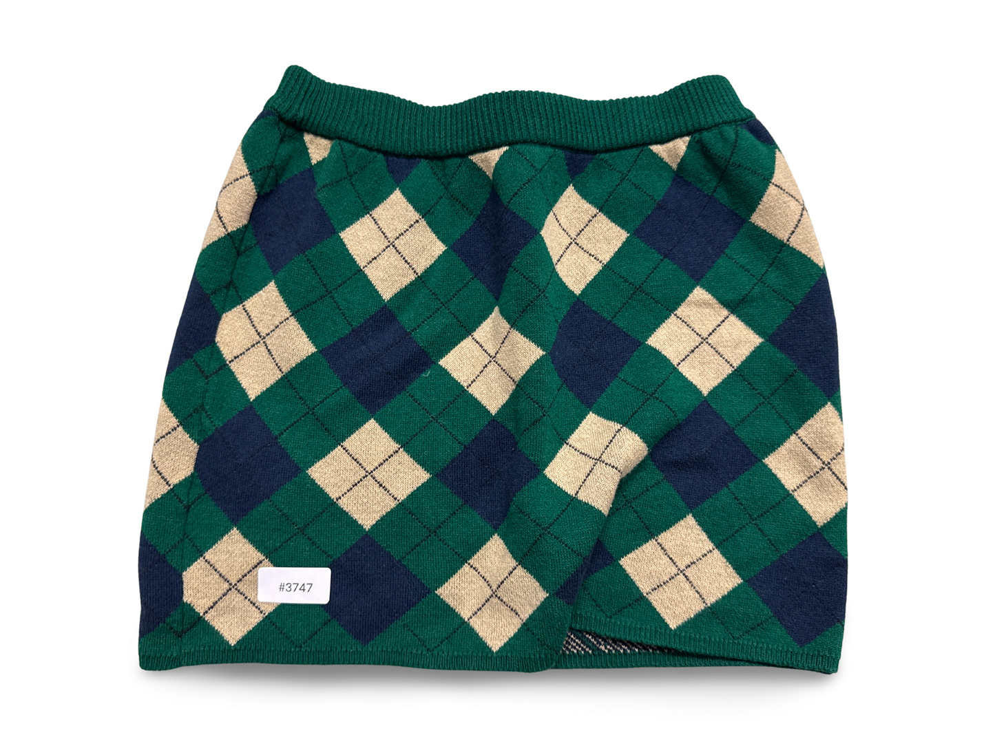 Grüner Argyle Strickrock - Gr. 116