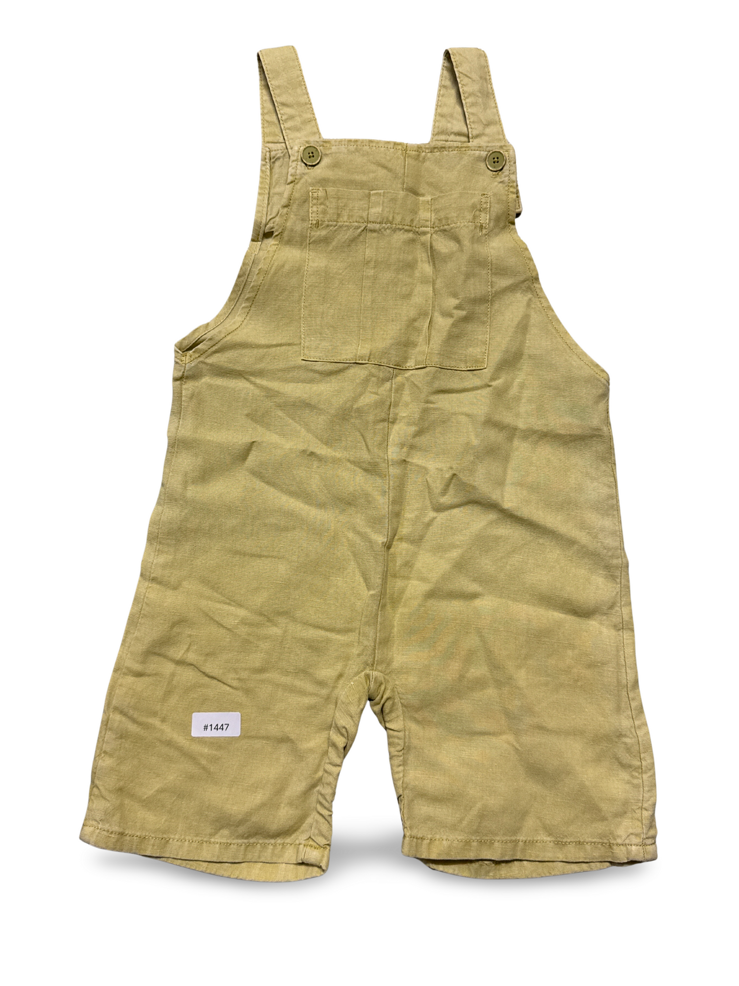 Kurze Latzhose Salbeigrün - Gr. 110