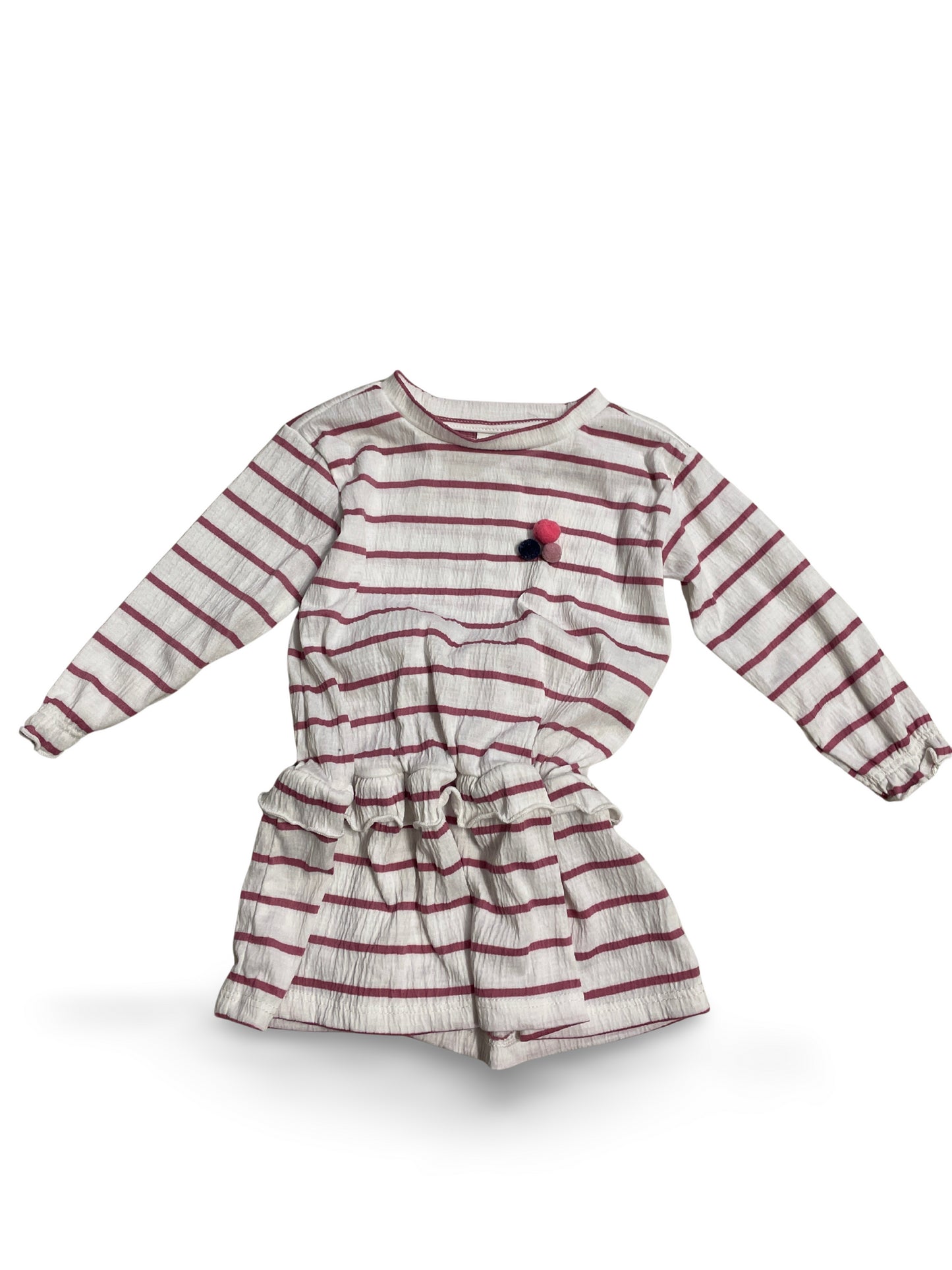 Long striped dress - size 80