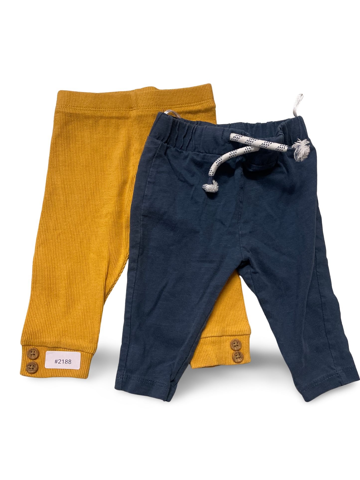 Gelbe Leggings und blaue Jogginghose - Gr. 68