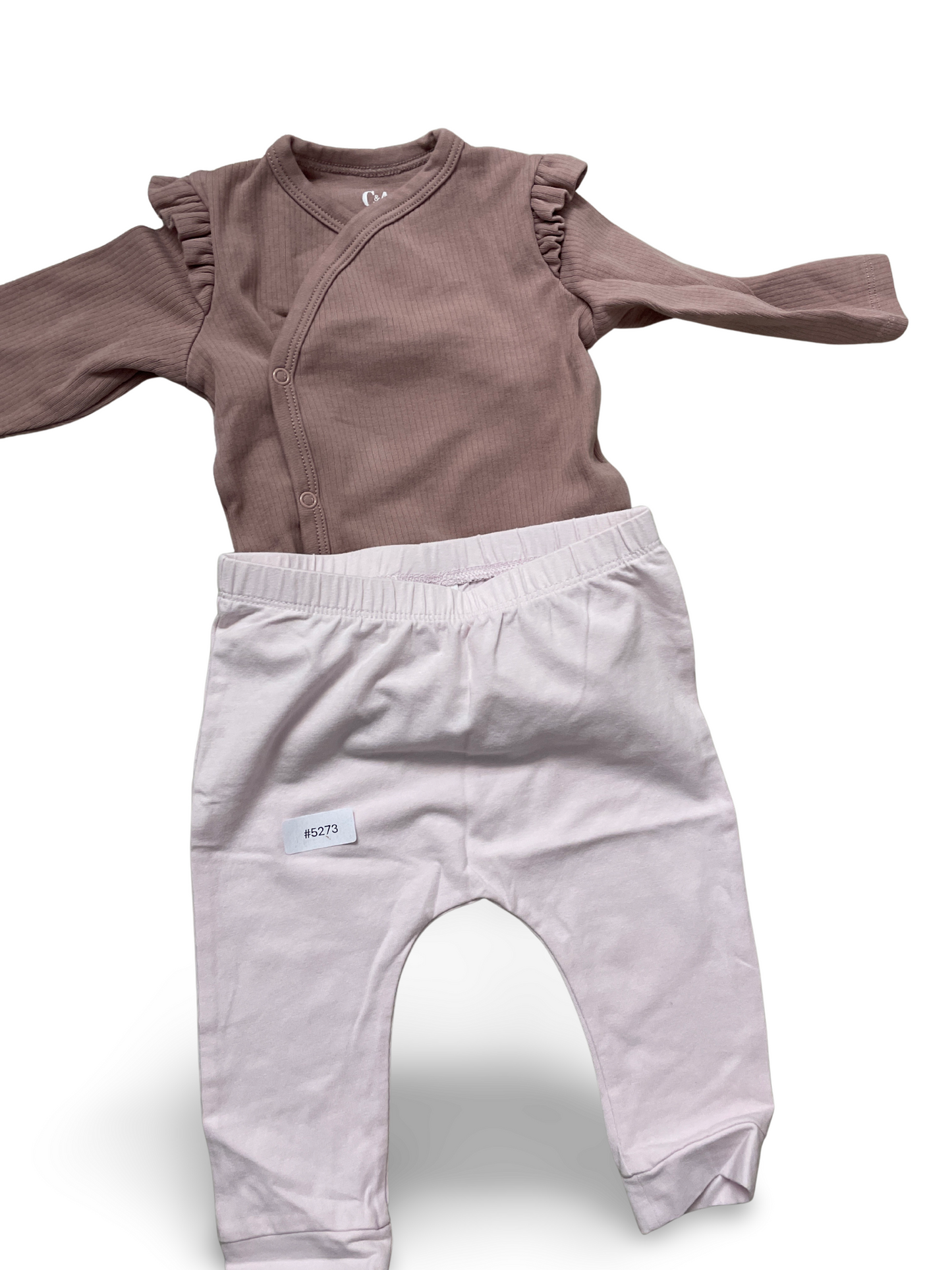 2-teiliges Set Wickelbody und Strumpfhose - Gr. 68