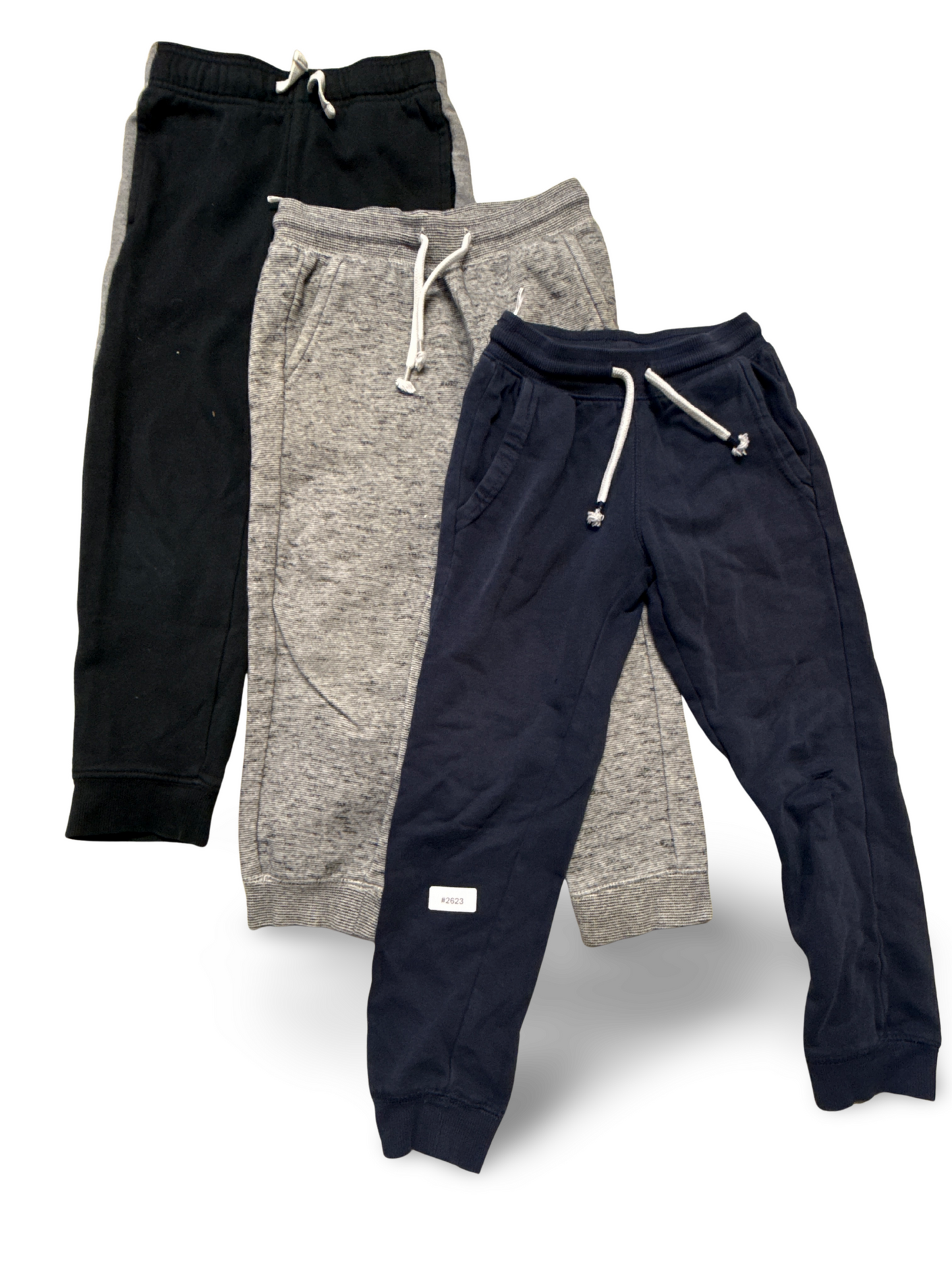3er Bundle Jogginghosen dunkelblau grau schwarz - Gr. 116