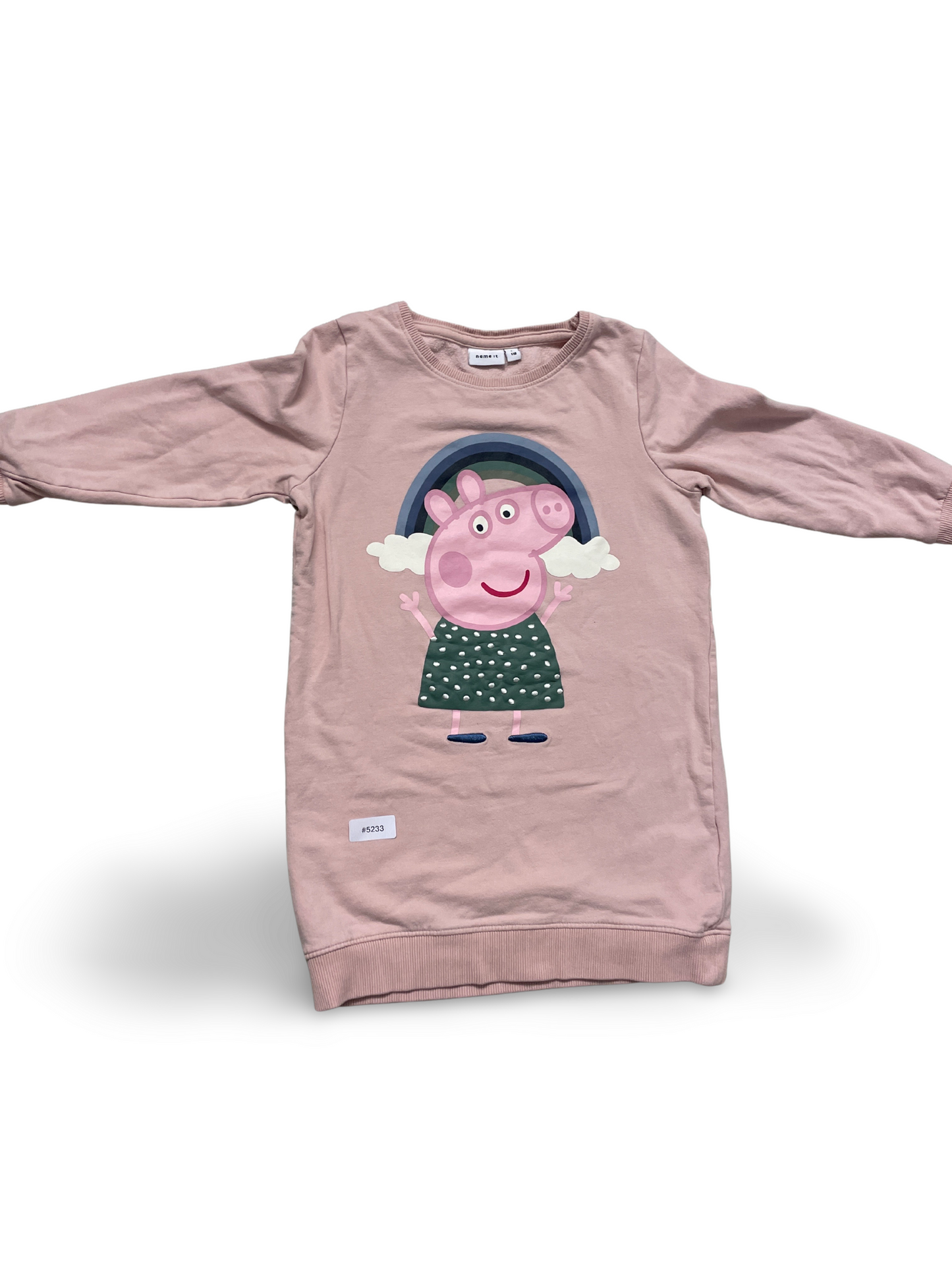 Langarm Sweatkleid mit Peppa Pig Motiv rosa - Gr. 110