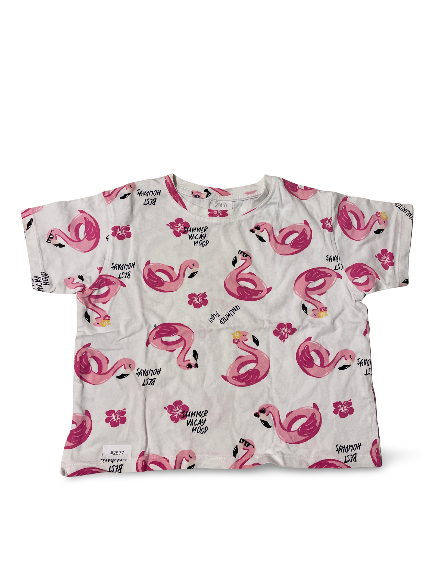 T-Shirt mit Flamingo-Print - Gr. 116