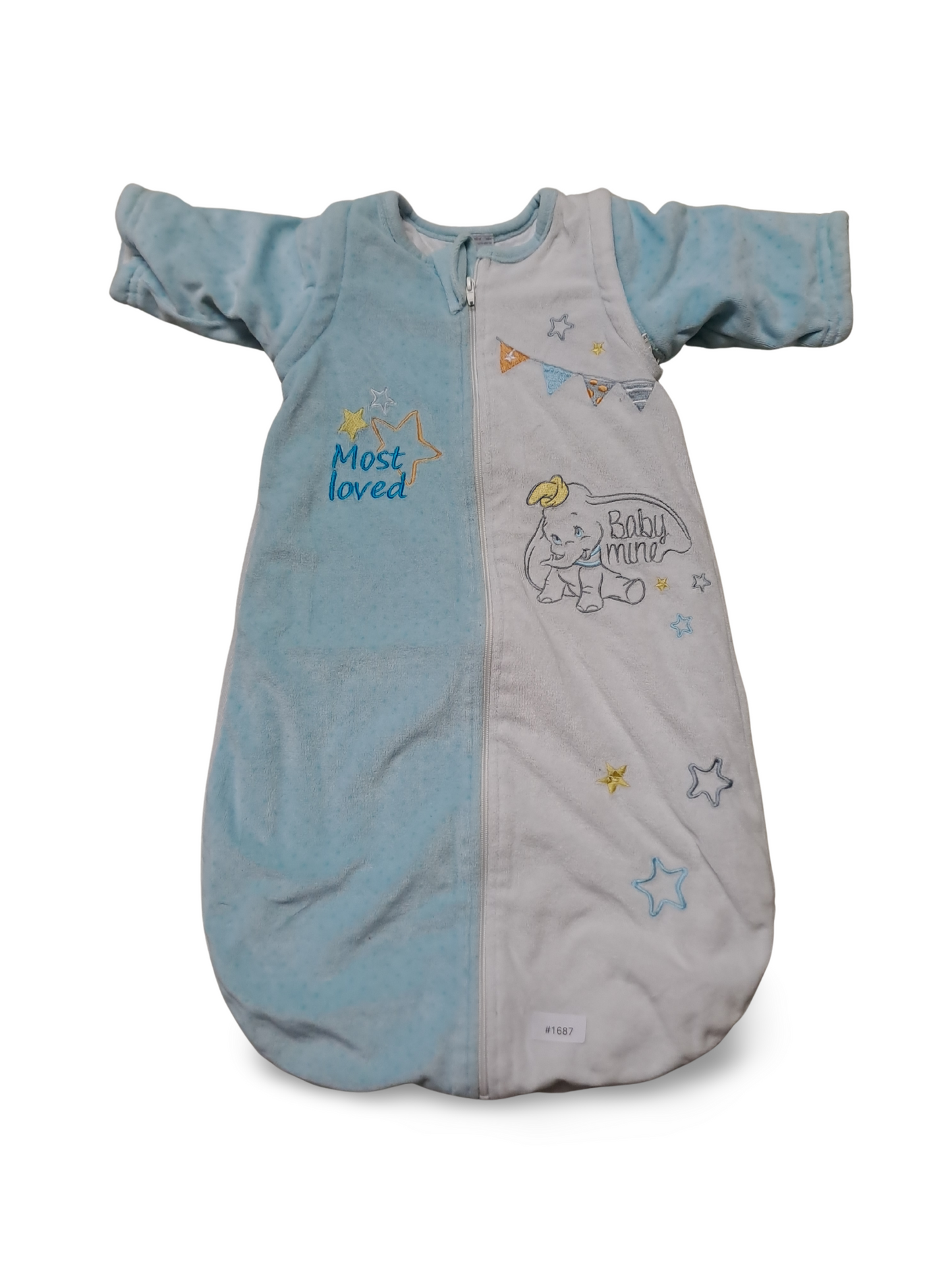 Baby Schlafsack mit Ärmeln und Reissverschluss - Gr. 86