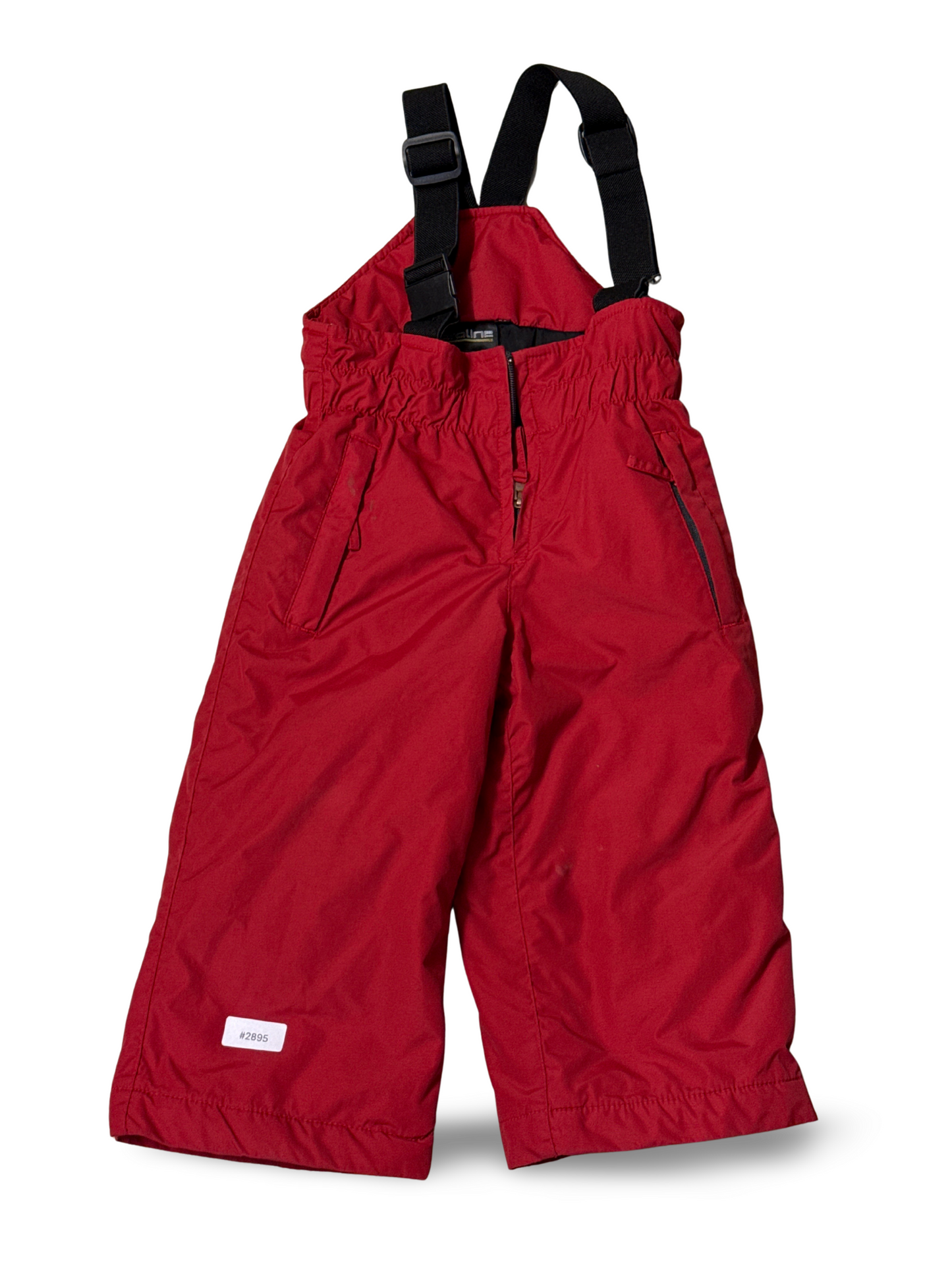 Rote Schneehose mit Trägern - Gr. 86