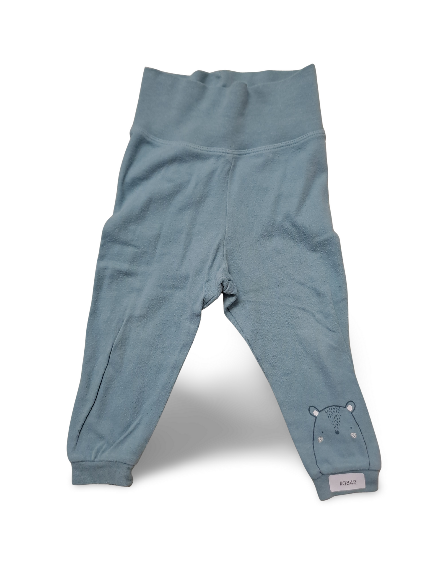 Baby Jogginghose hellblau mit Bärchenmotiv - Gr. 74