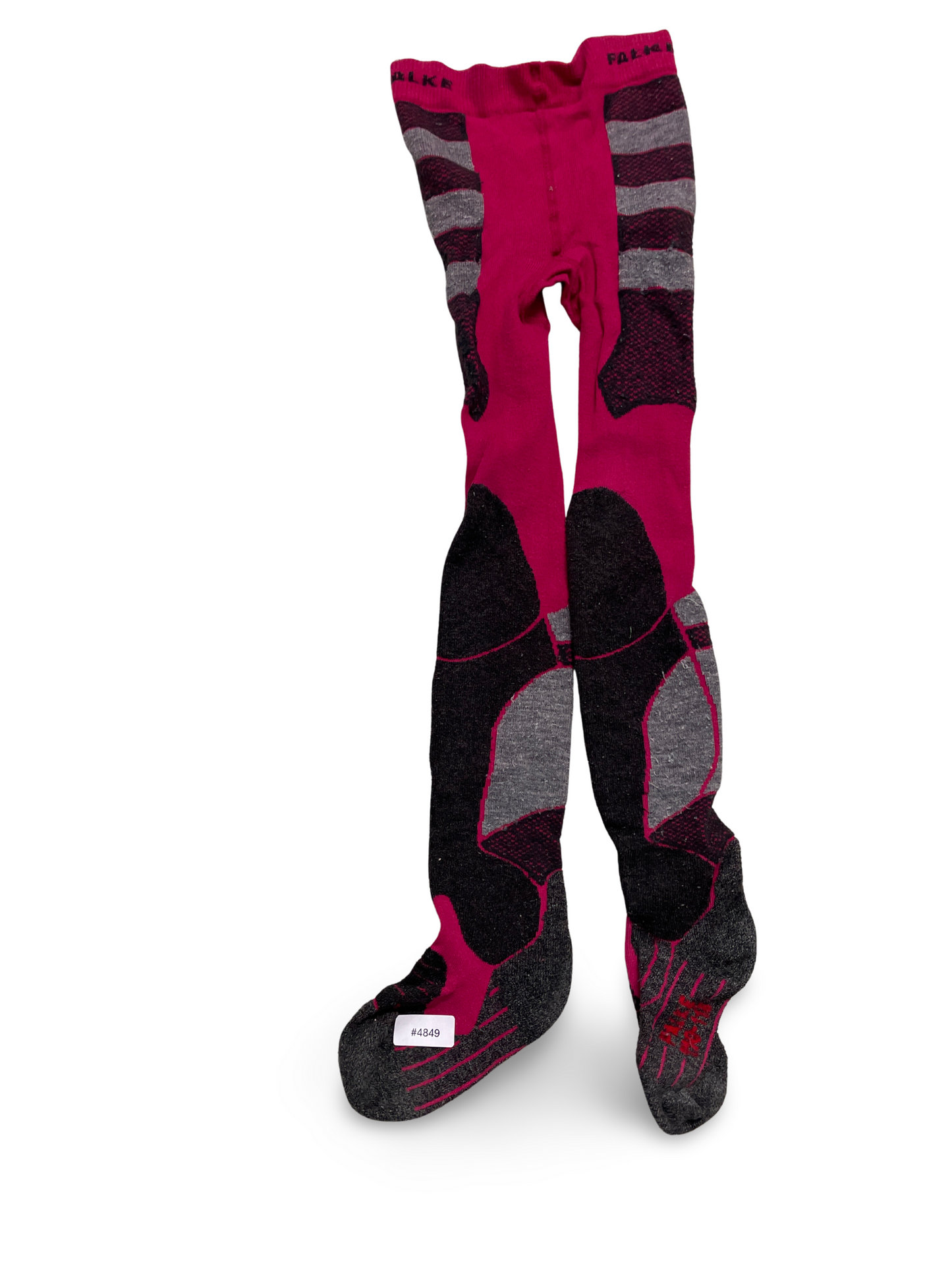 Gepolsterte Pink-Graue Strumpfhose - Gr. 110