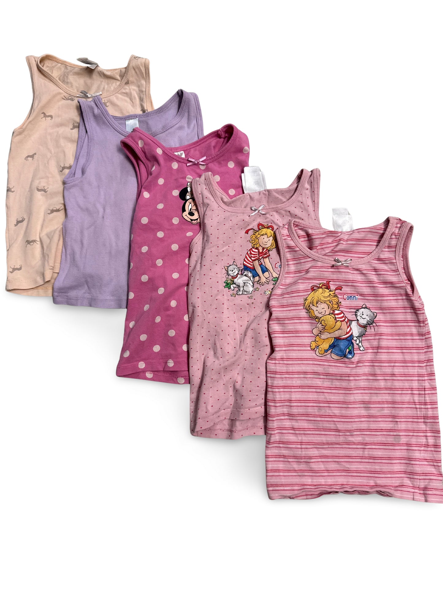 5er Bundle - Unterhemd Mädchen- Gr. 98