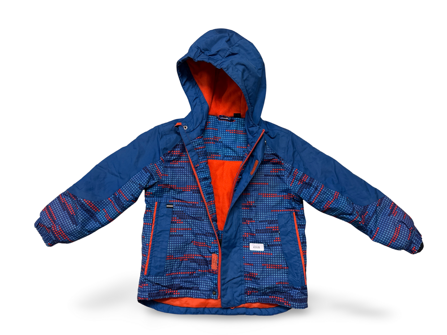 Fleecegefütterte Winterjacke mit Kapuze - Gr. 110