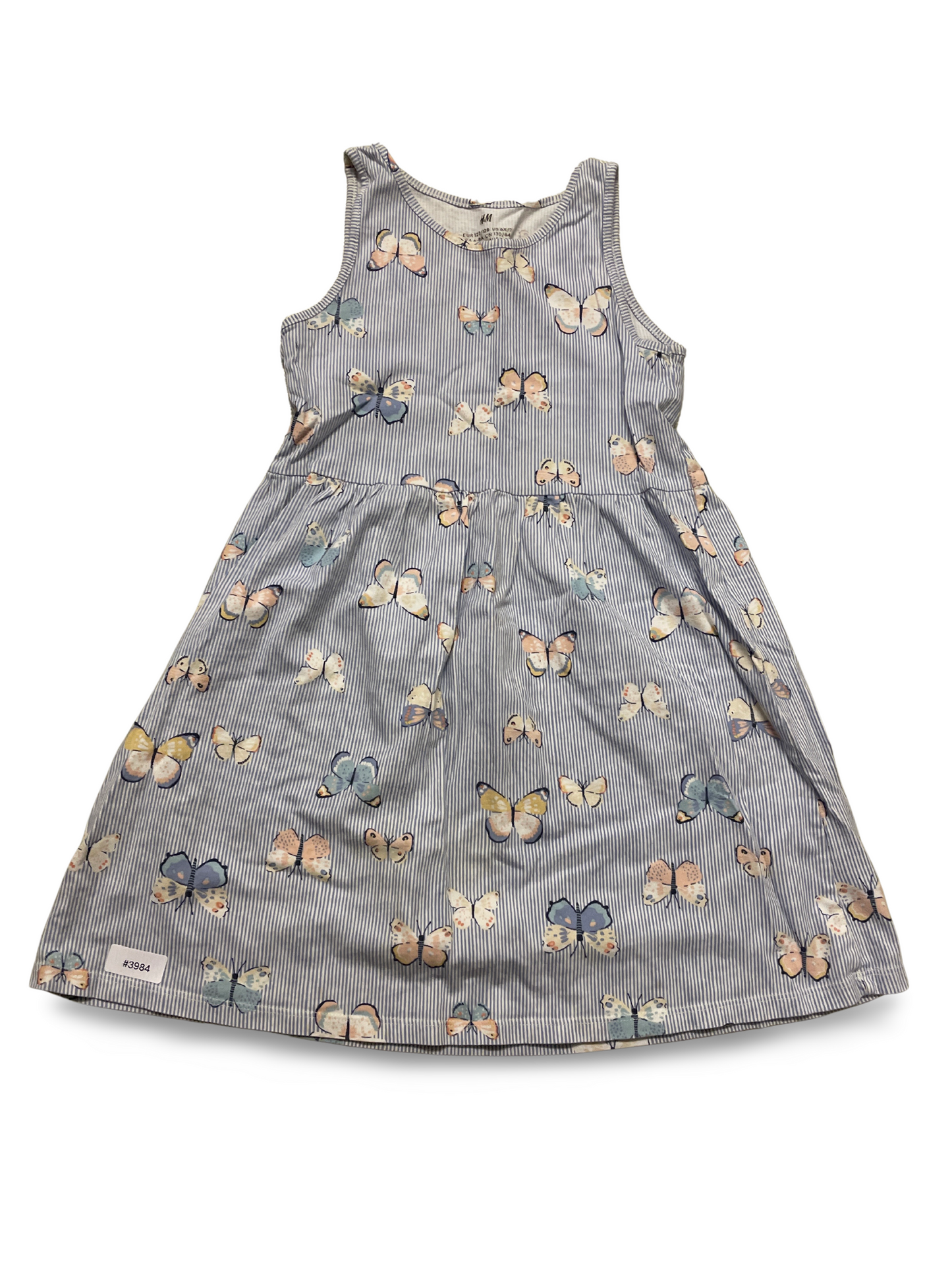 Ärmelloses Kleid mit Schmetterlingsmuster - Gr. 122