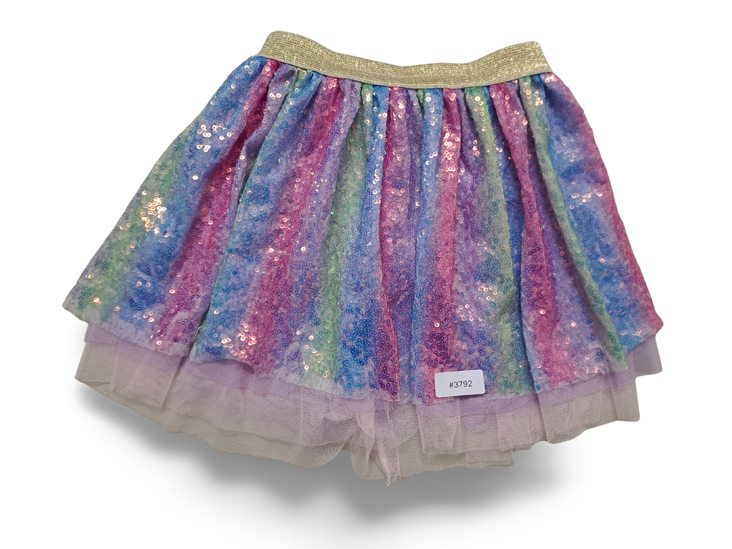 Pailletten-Tüllrock mehrfarbig - Gr. 86