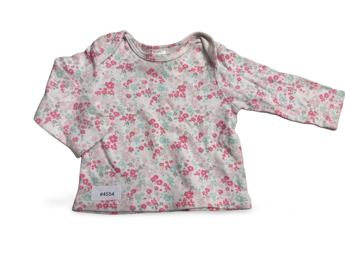 Langarmshirt mit Blumenmuster - Gr. 62