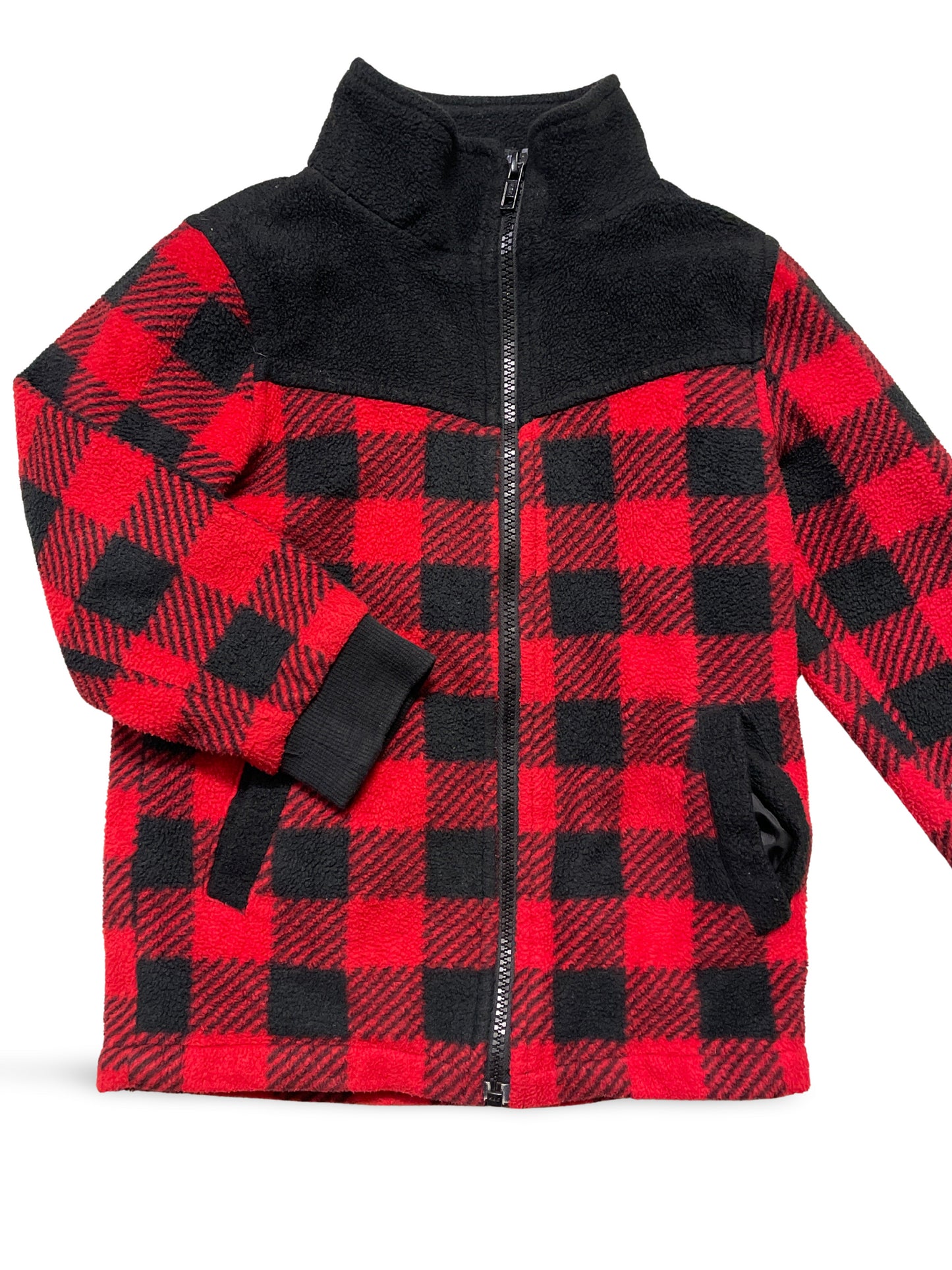 Fleecejacke kariert - Gr. 110