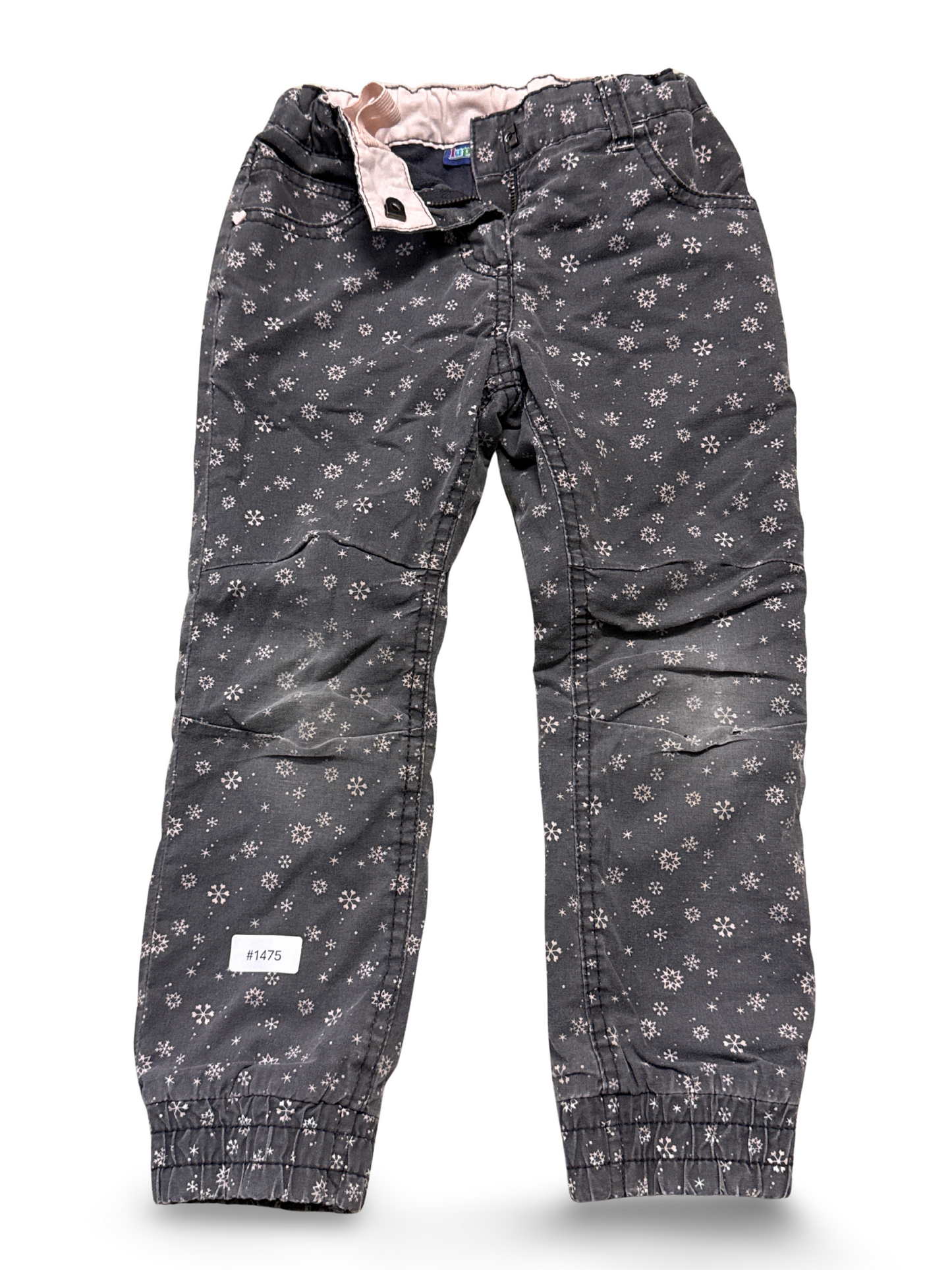 Gefütterte gemusterte Freizeithose - Gr. 104