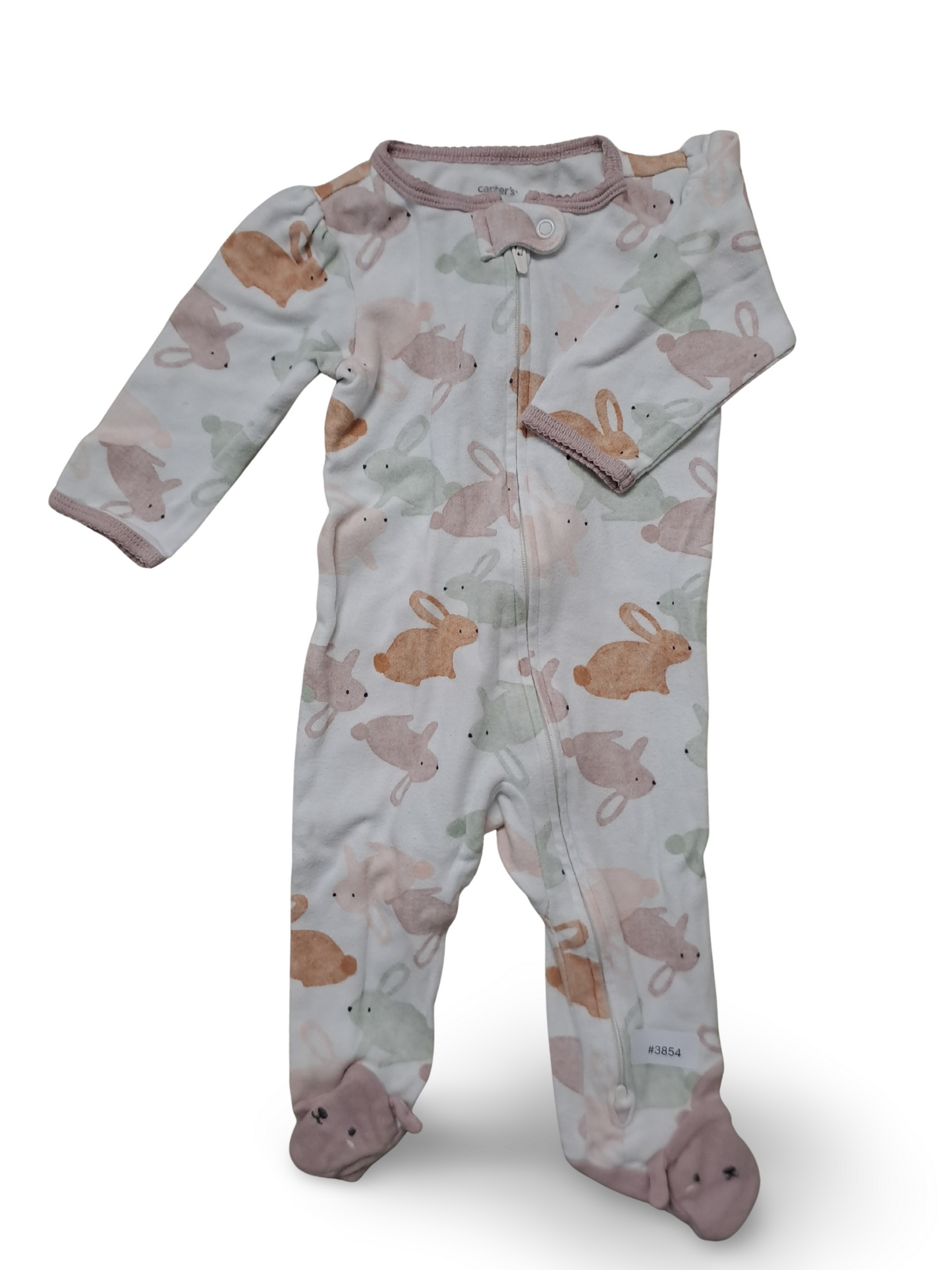 Strampler mit Hasenprint - Gr. 68