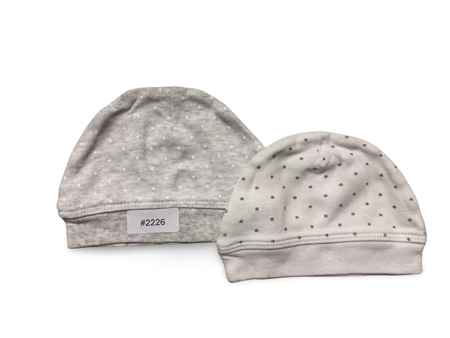 2er Bundle Gepunktete Babymützen - Gr. 62