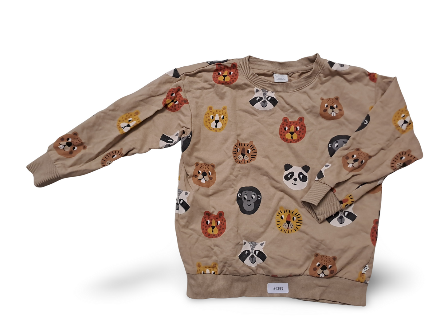 Pullover mit Tiergesichtern - Gr. 116