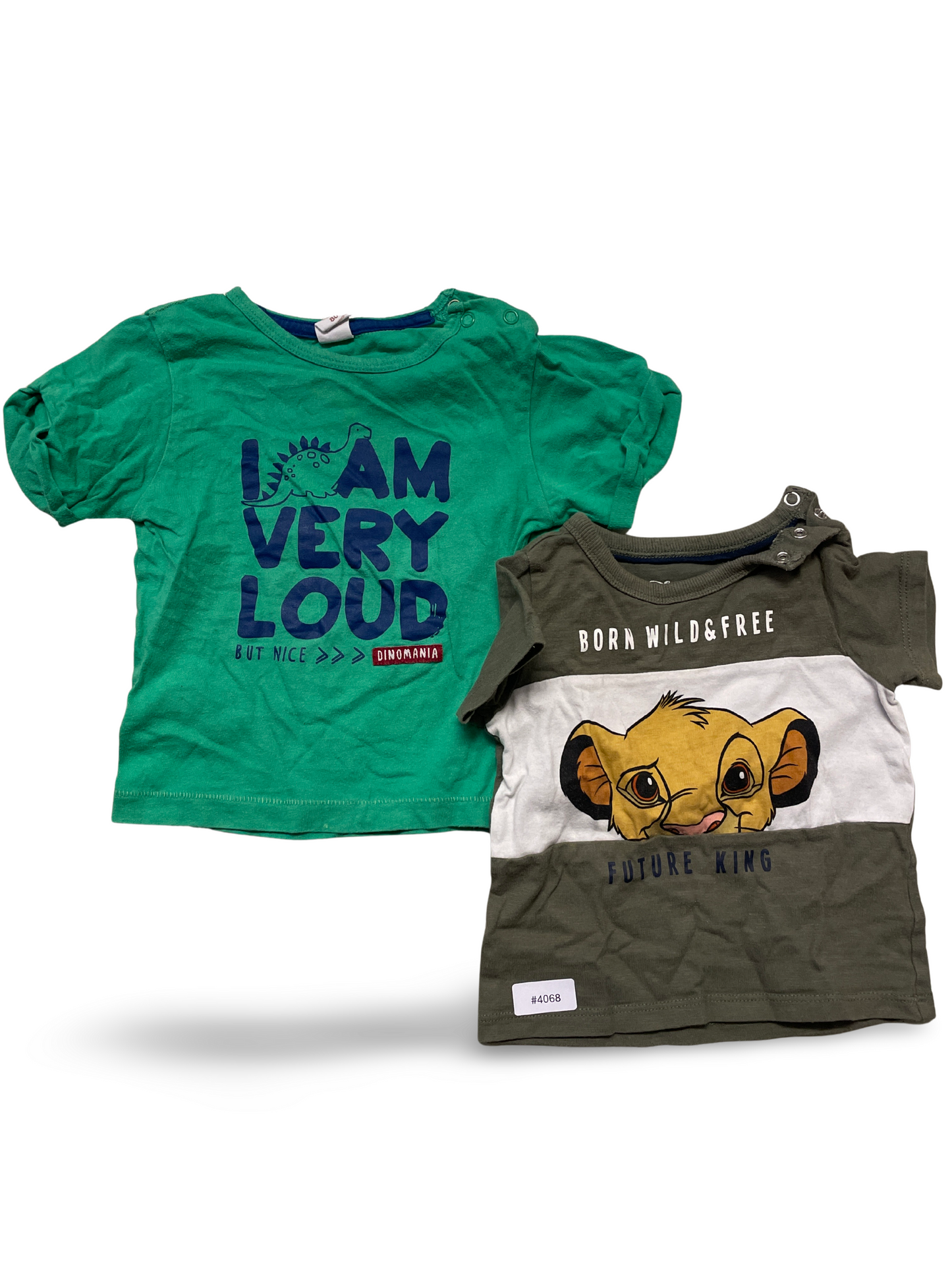 2er Bundle Kurzarm T-Shirts mit Motiv - Gr. 80