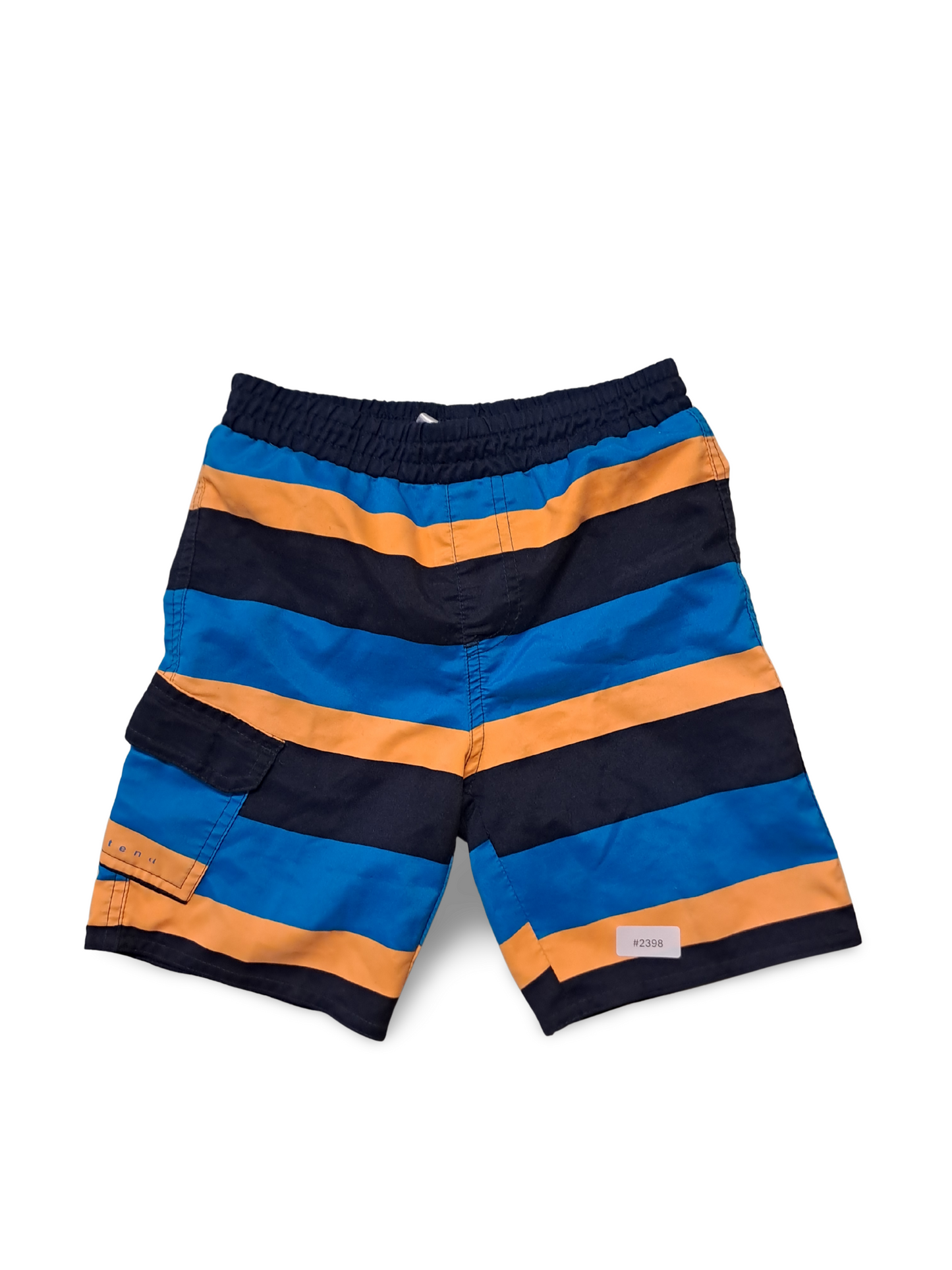 Gestreifte Badeshorts mit Seitentasche - Gr. 110