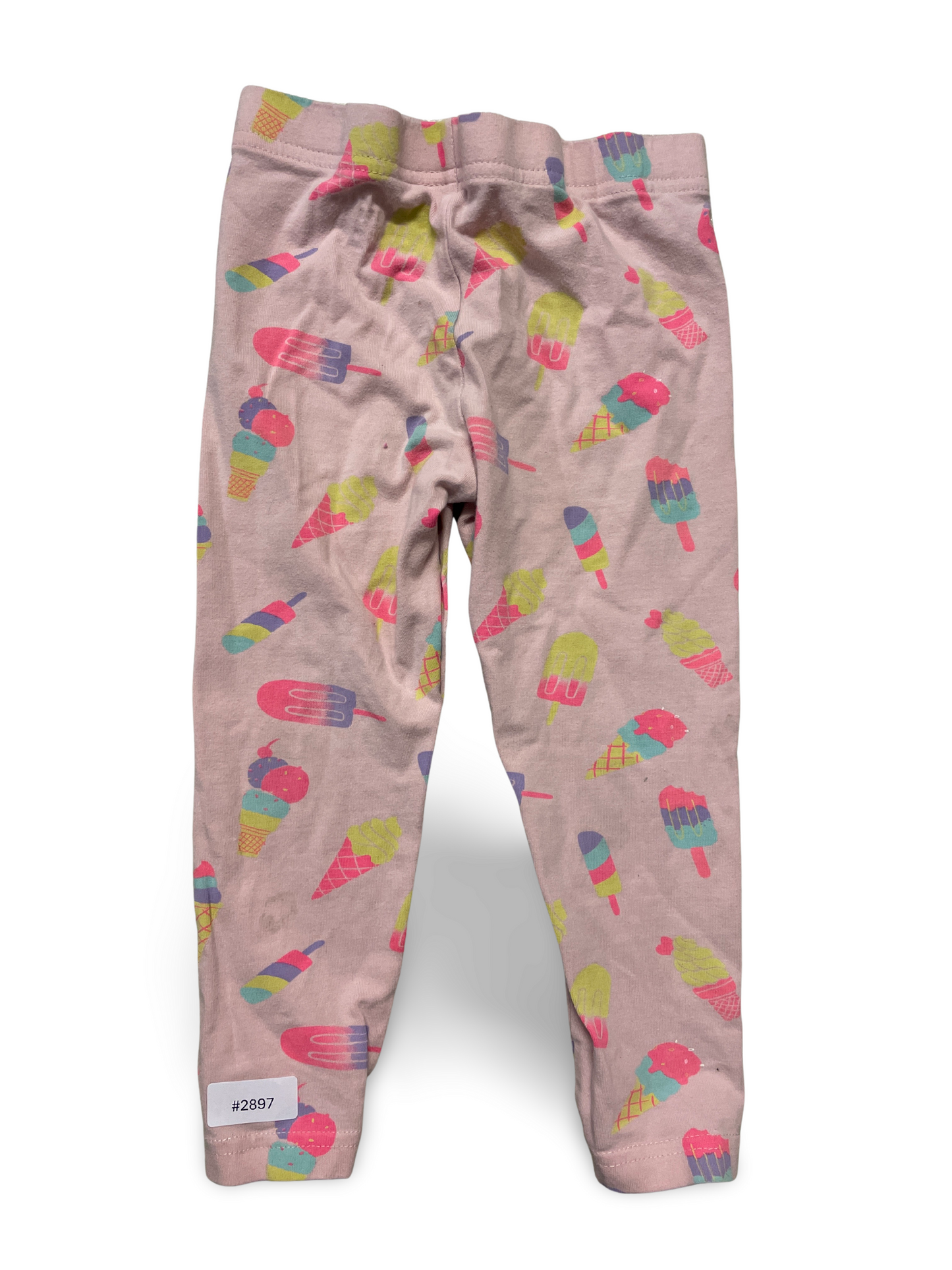 Leggings Rosa mit Eis-Motiv - Gr. 104