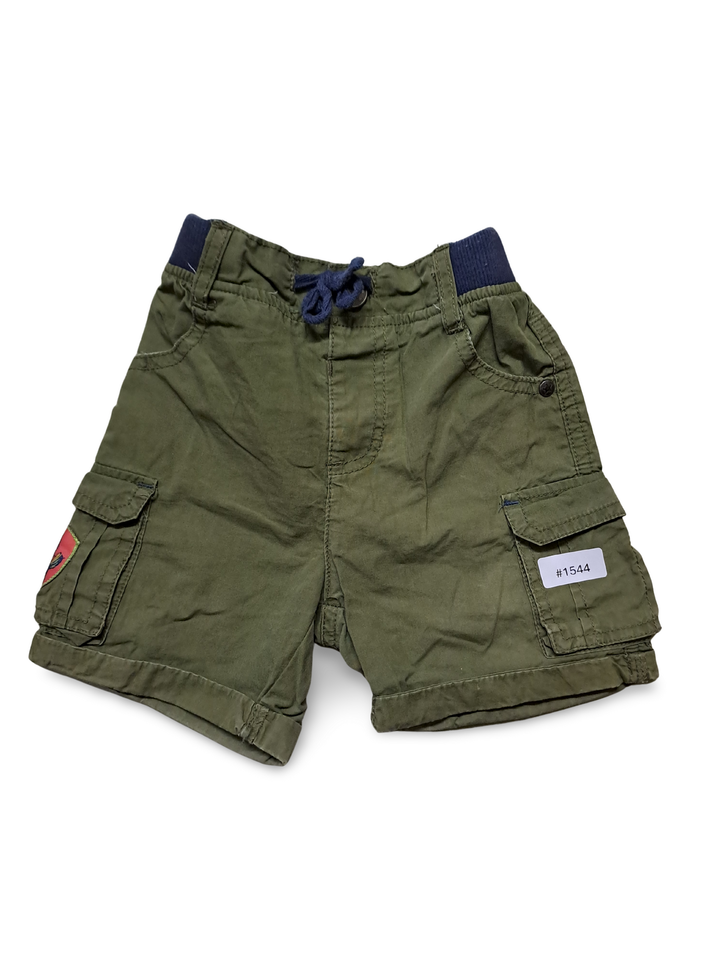 Khaki Cargo Shorts mit Gummibund - Gr. 80