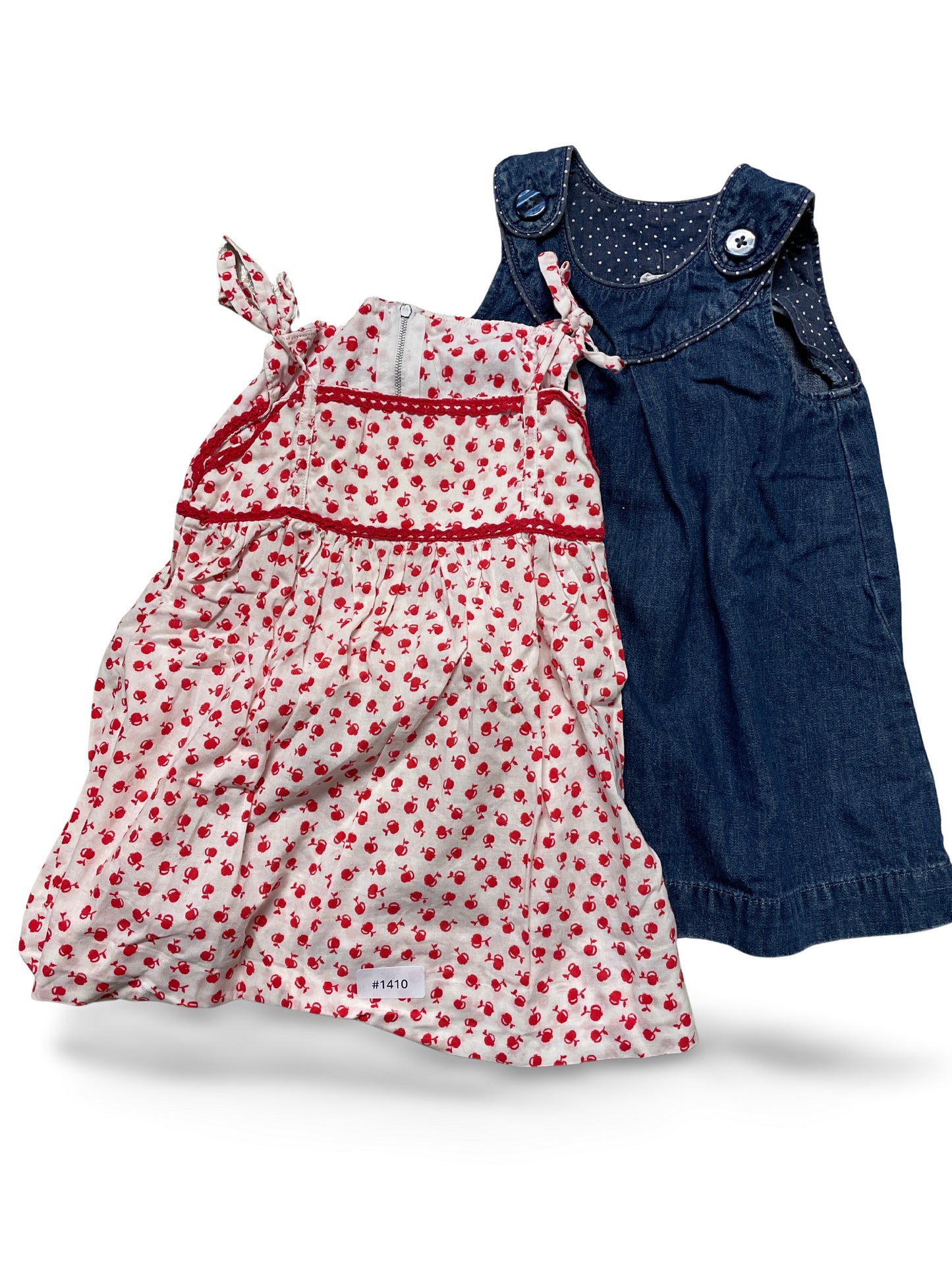 2er Bundle - Kleid mit Blumenmuster - Gr. 80