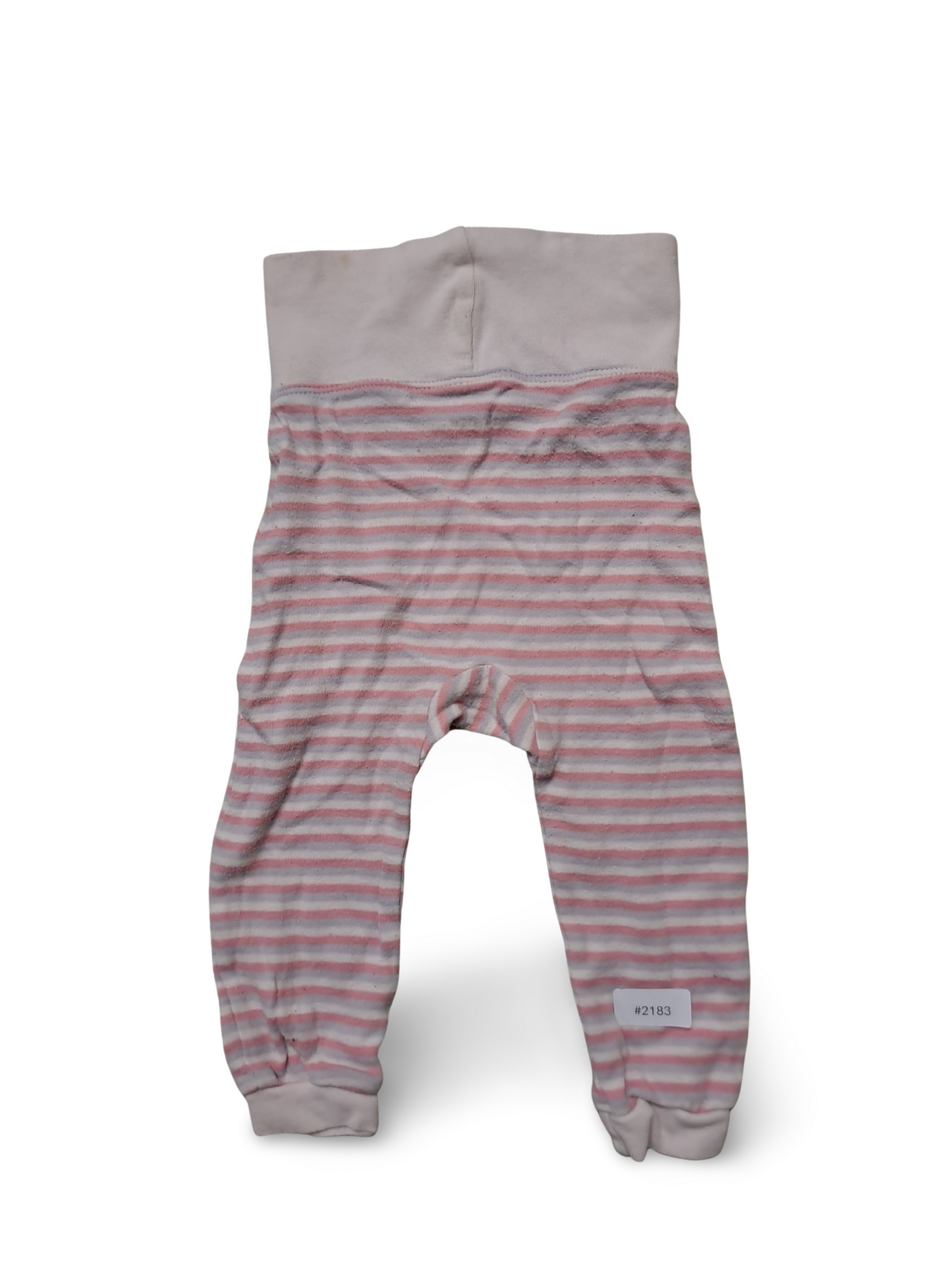 Gestreifte Babyleggings mit Bauchbund - Gr. 74